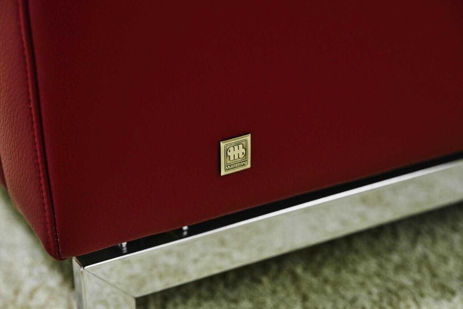 Musterring - Garnitur MR 2875 Leder Rot 2 Sofas 1 Sessel - 11