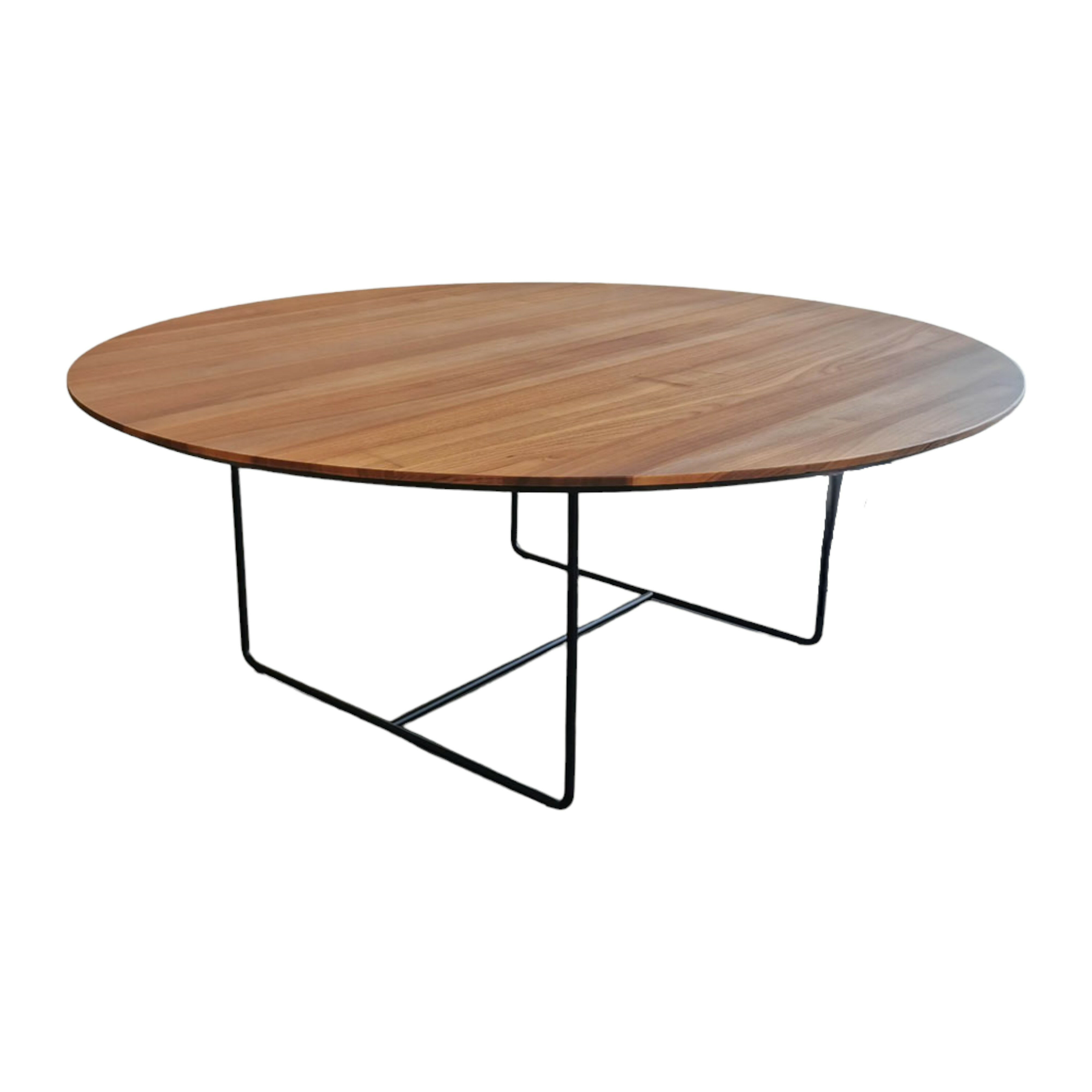 Jori - Couchtisch Laura JR T145 Platte Nussbaum Gestell Leichte Pulverbeschichtung Matt Schwarz - 1