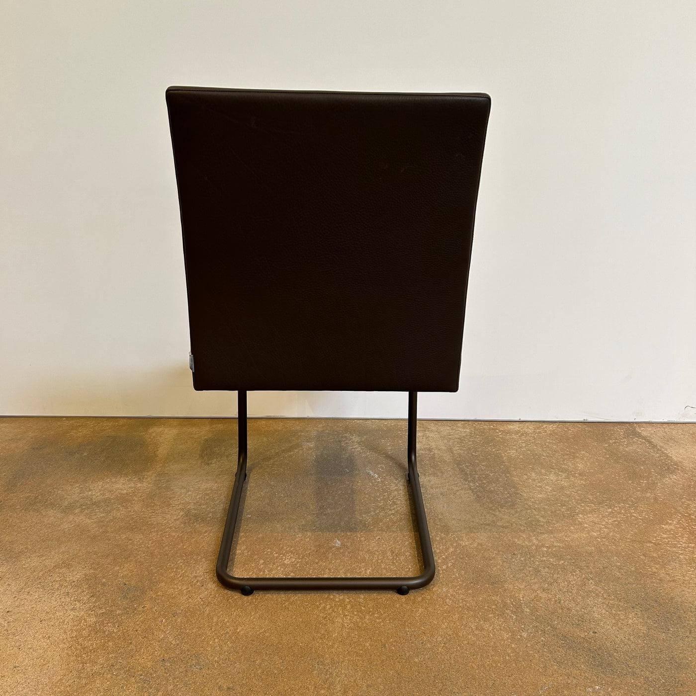 Walter Knoll - 6er Set Freischwinger Jason Lite 1900 Leder Safari 1376 Mocca Braun Gestell Bronze Schwarz Pulverbeschichtet - 5