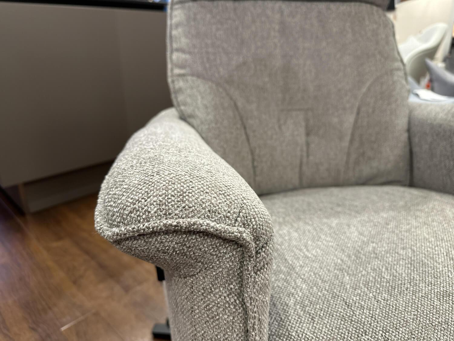 Rom - Sessel Melody 1C M Stoff Alvaro Grege Grau Gestell Stahl Mattschwarz Lackiert Mit Elektrischer Verstellung - 4