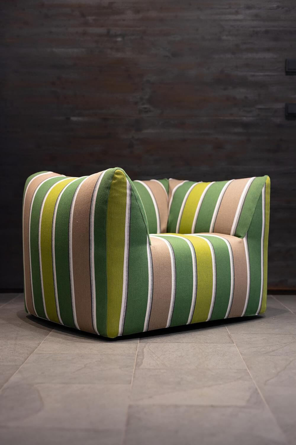 B&B Italia - Sessel Le Bambole Stoff Lima Gestreift Grün 2901400 - 4