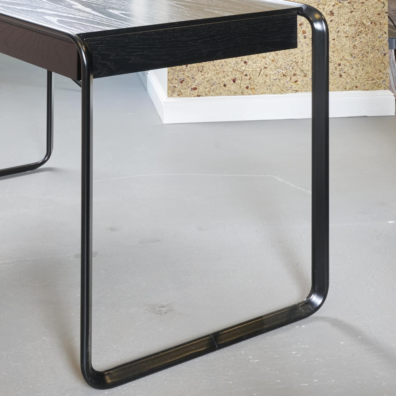 Tecta - Schreibtisch Oblique Eiche Furniert Schwarz Mit 2 Schubladen - 4