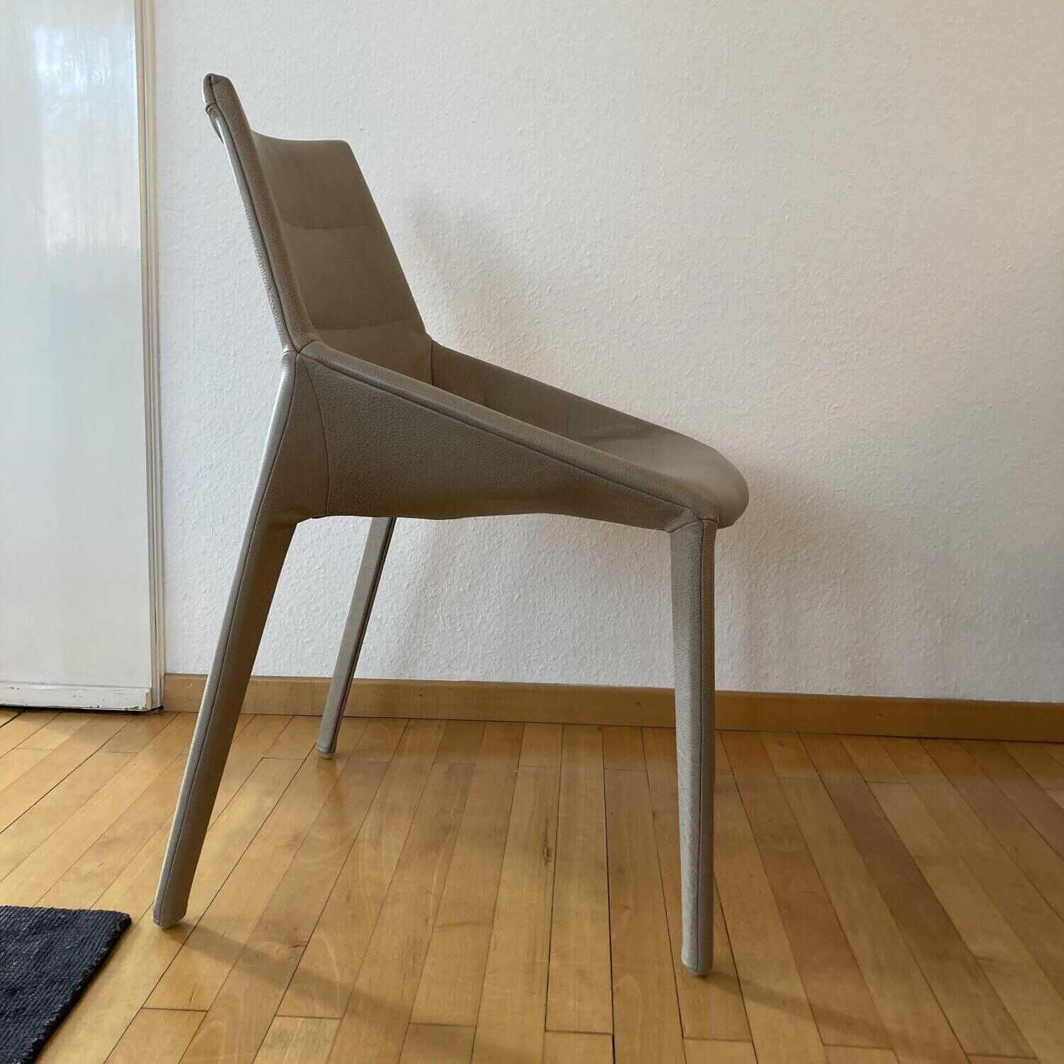 Molteni & C - 4er-Set Stühle OSE1 Nubukleder Beige - 3