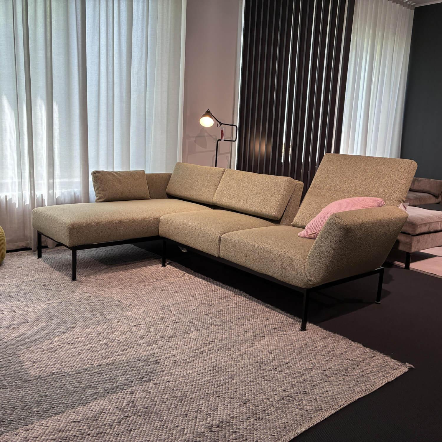 Brühl - Ecksofa Roro Spring Stoff 5275 31 Grau Gestell Metall Schwarz Pulverbeschichtet - 3