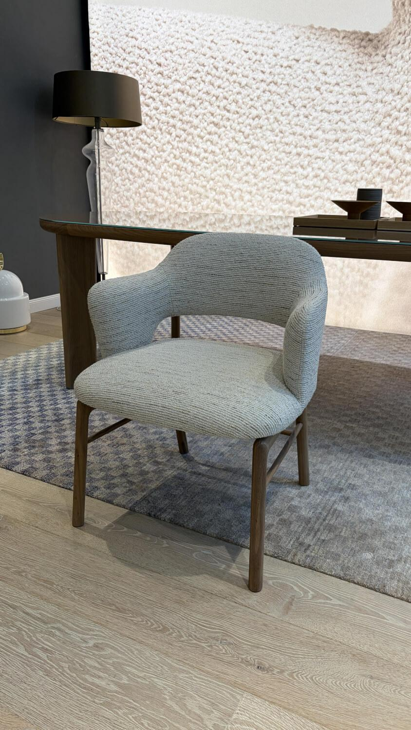 Flexform - Stuhl Alma Beige Mit Nussbaum Gestell - 3