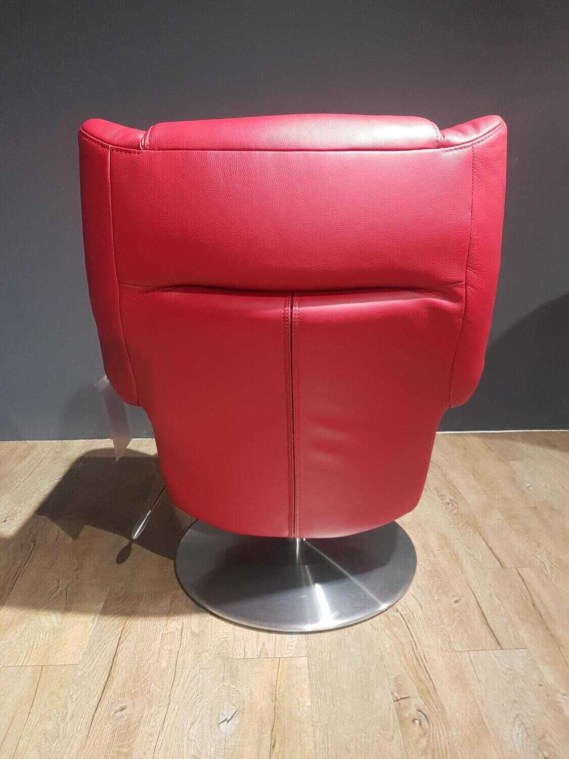 Sessel 7500 36N Leder Chiant Rot mit Relaxfunktion und Sitzhöhenverstellung