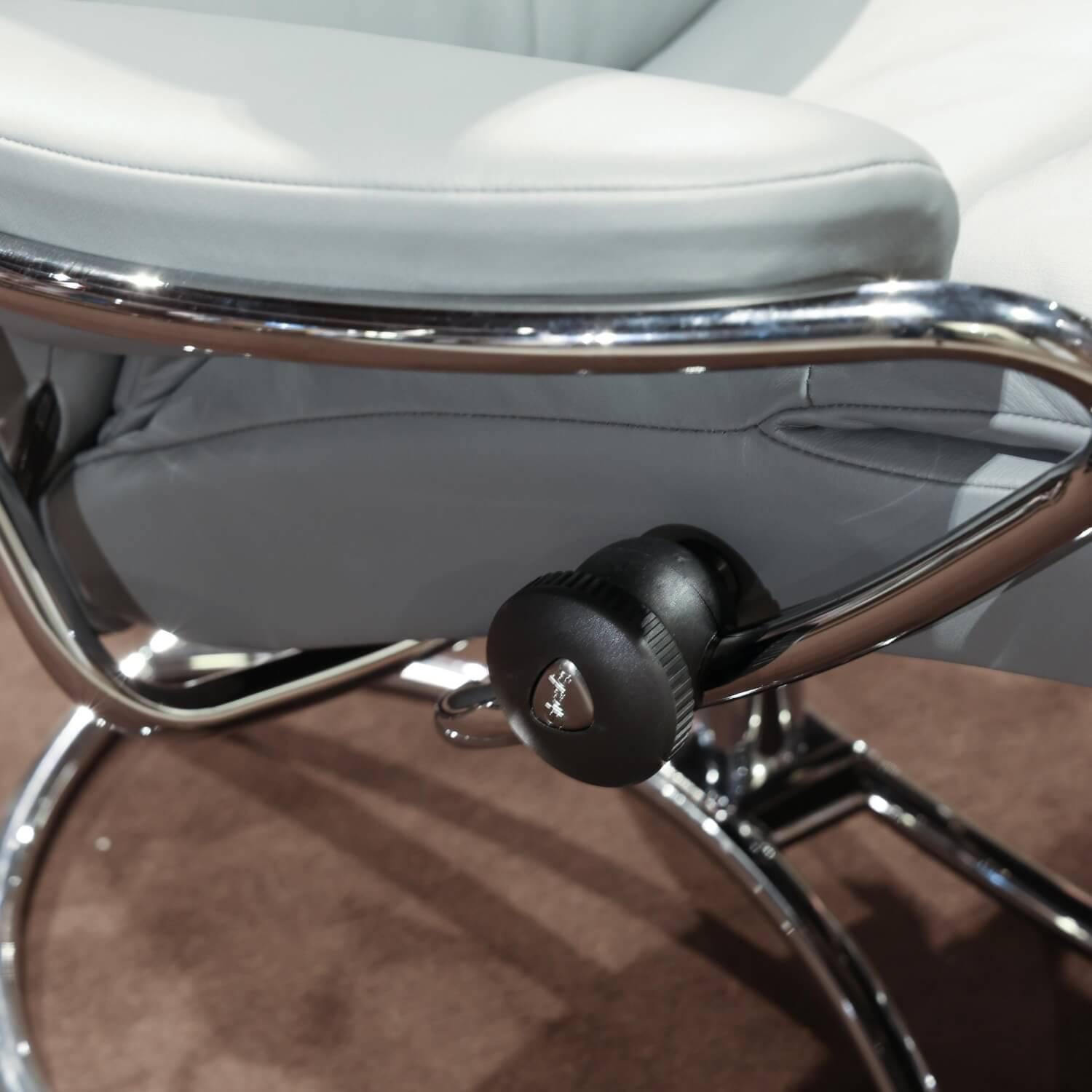 Stressless - Relaxsessel Mit Hocker Tokyo Leder Paloma Neutral Grey Grau 17 Gestell Original 40 Alu - 5