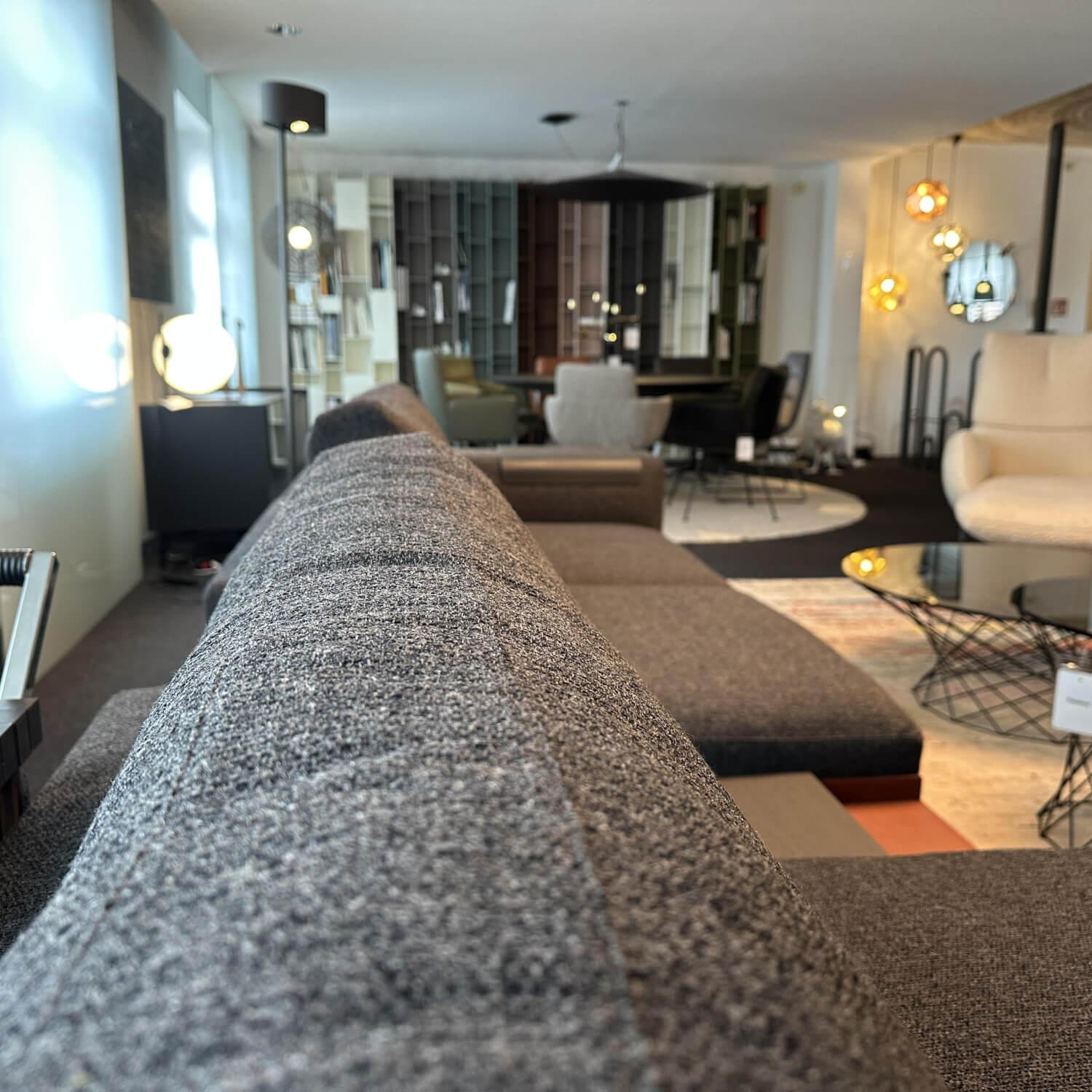 Walter Knoll - Ecksofa Living Landscape Stoff Kvadrat Savanna 0192 Schwarz Sockel Buche Schwarz Lackiert Mit Kunststoffgleitern - 4