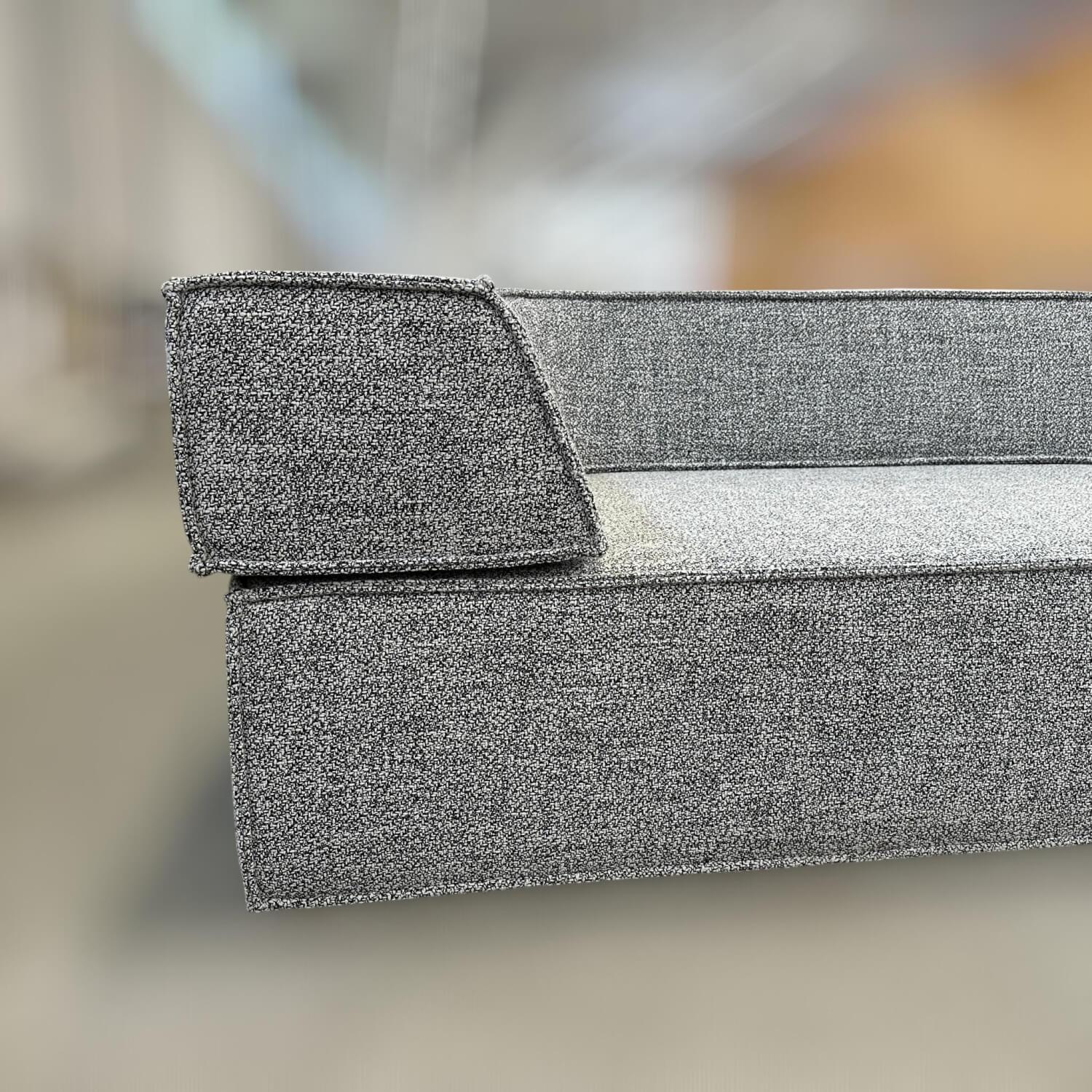 COR - Sofa Trio Stoff 8120 Schwarz Weiß - 3