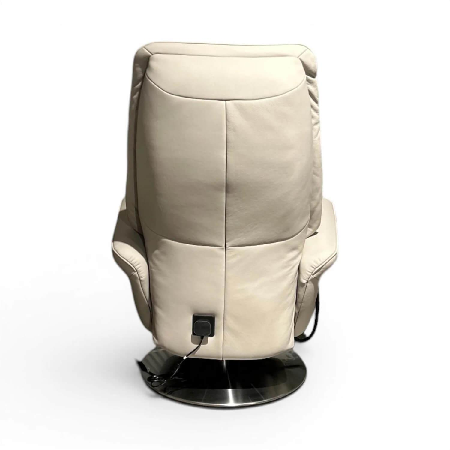 himolla - Sessel Lupo Easy-Swing Leder Longlife Soft Lava Hellgrau Tellerfuß Metall Edelstahloptik 2-Motorig Aufstehhilfe - 2