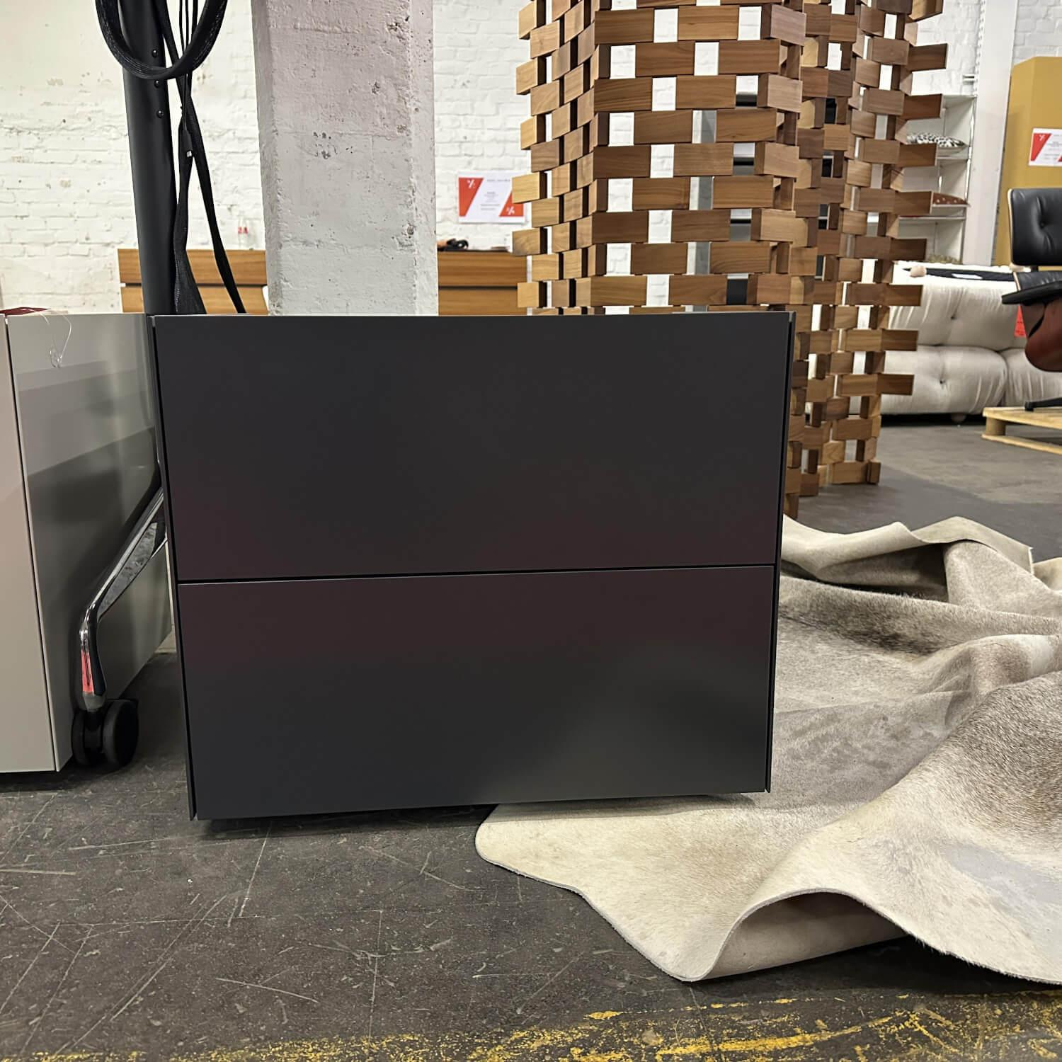 Interlübke - Nachttisch Nr. 1 Mattlack M21 Anthrazit - 4