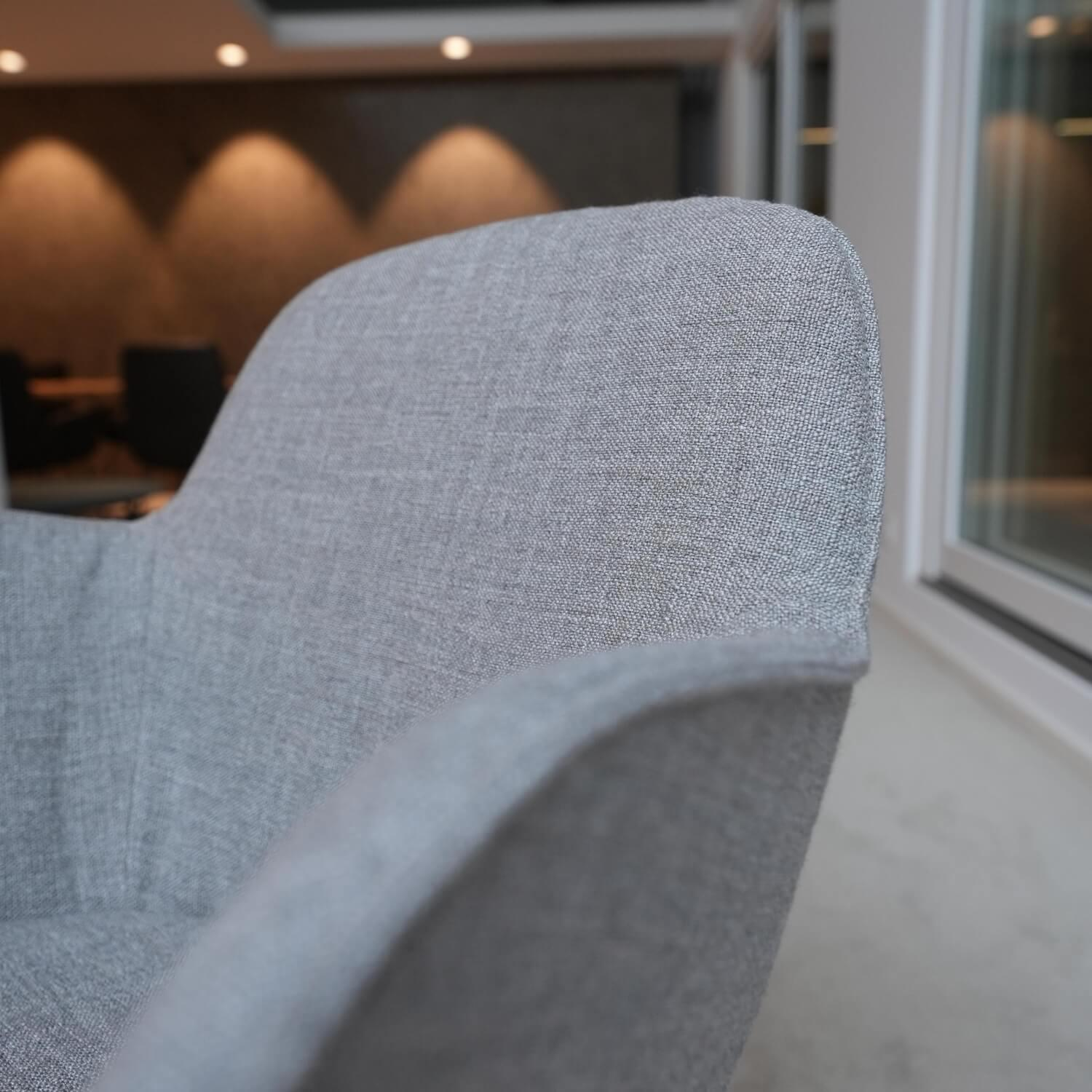 Walter Knoll - Stuhl Sheru Bezug Gaia 7891 Platin Rohrgestell Matt Pulverbeschichtet Schwarz - 2