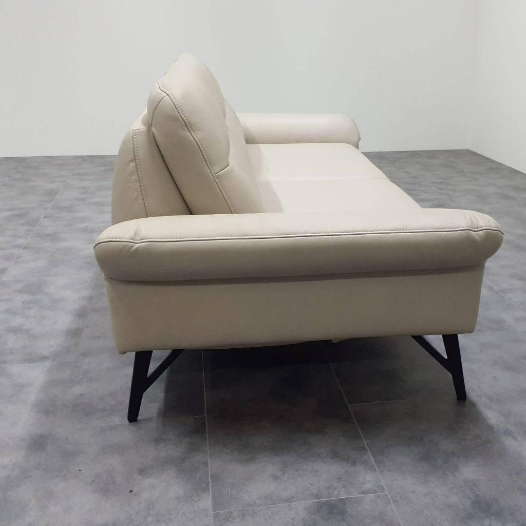 Johann Jakob - Sofa 3-Sitzer 1461 82B44 Leder 35 Mariposa Alabaster Gestell Metallfuß Pulverbeschichtet Anthrazit - 5