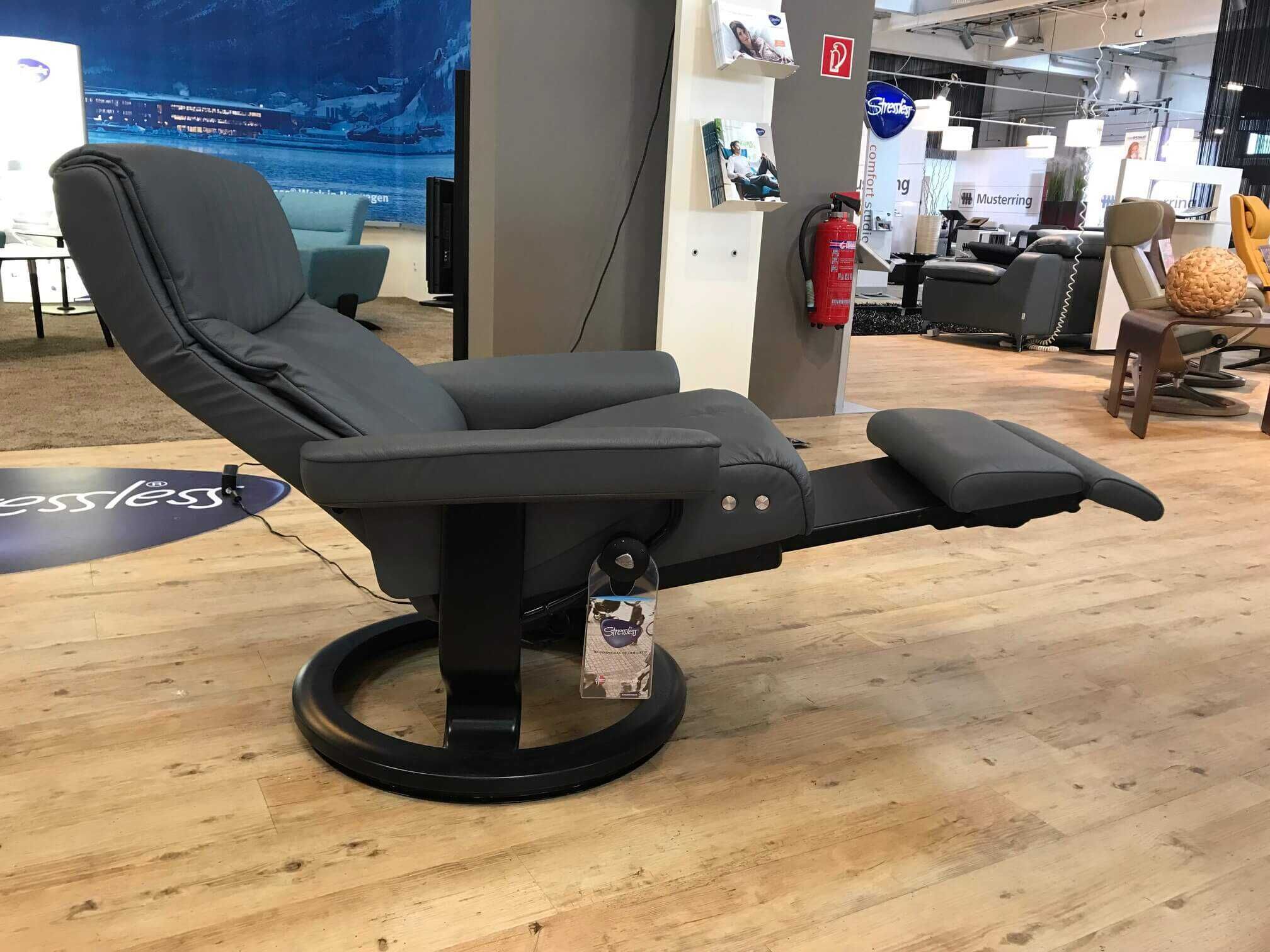 8152 Stressless - Sessel Peace M Leder Grau Batick LegComfort - 6