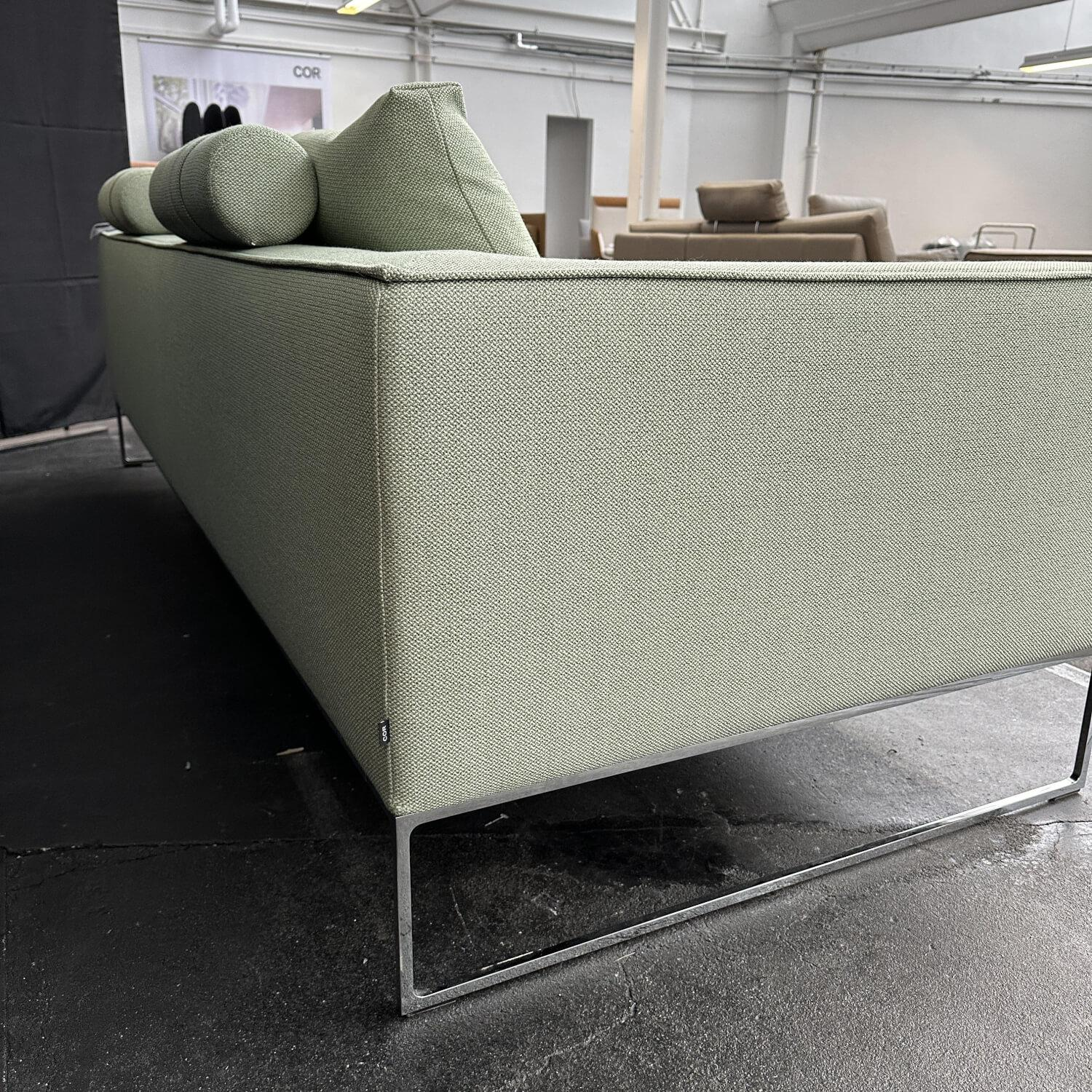 COR - Sofa 48322 Mell Lounge Stoff 10077 Aloe Hellgrün Rahmenfuß Verchromt - 6