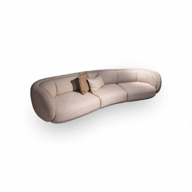 Wittmann - Sofa Vuelta Modular Stoff Montana Dove Beige Füße Buche Schwarz Gebeizt - 1