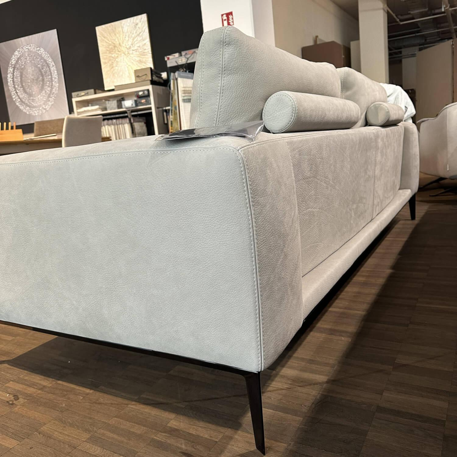 Cierre - Sofa Ibiza in Leder Nabuk FB 12 mit 2 Dekokissen - 4