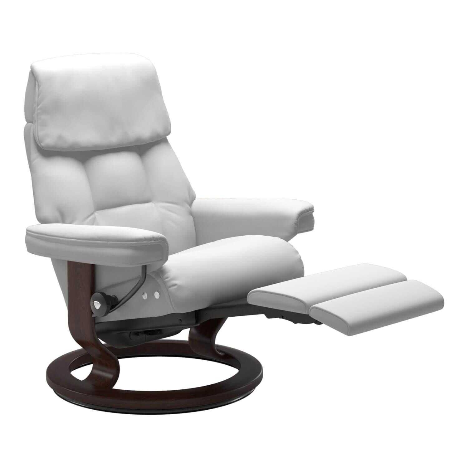 Stressless - Stressless Ruby M mit Akku Classic LegComfort Leder Batick Snow - 1