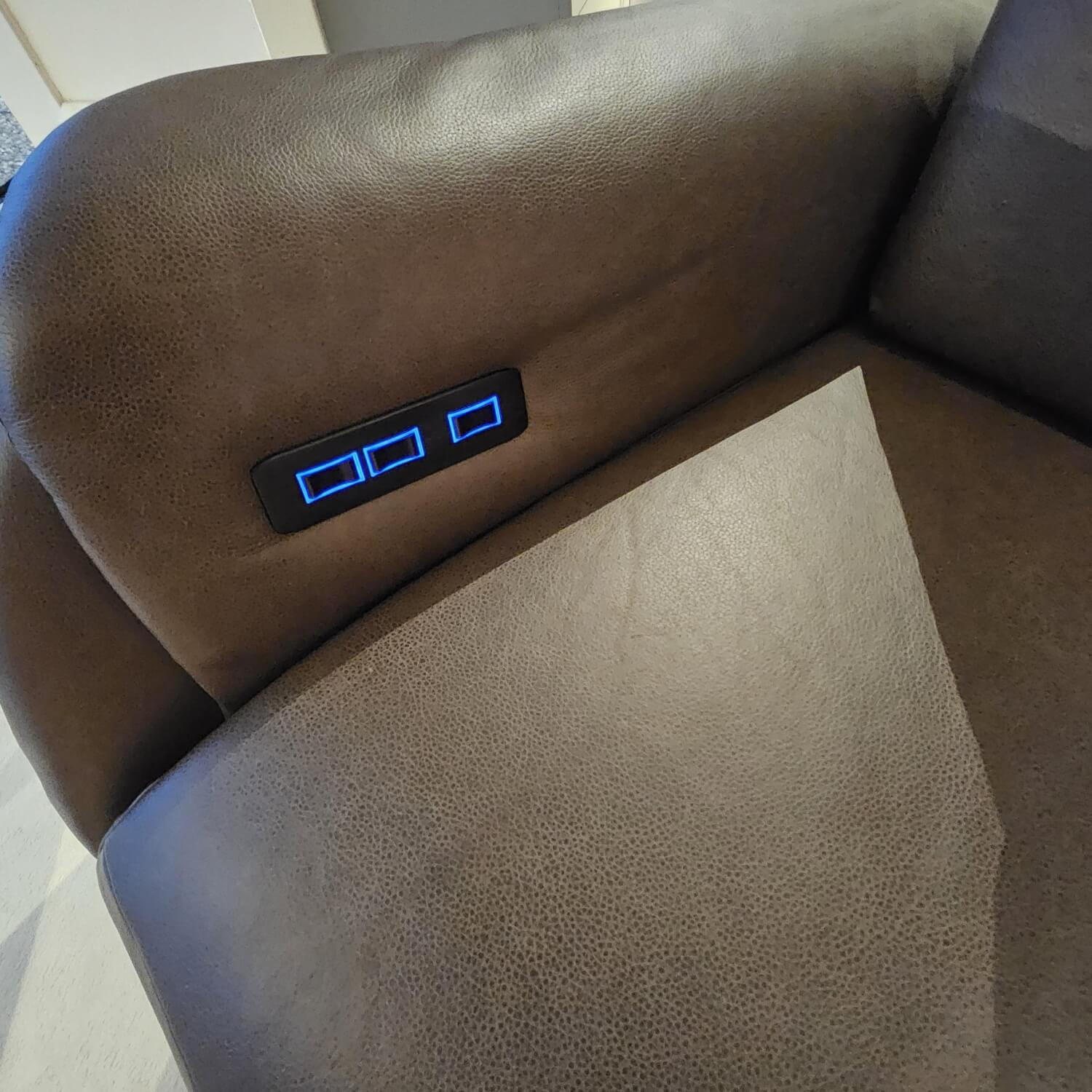Mondo - Sessel Velutti Leder T Dunkel Braun mit elektrischen Verstellfunktionen - 3