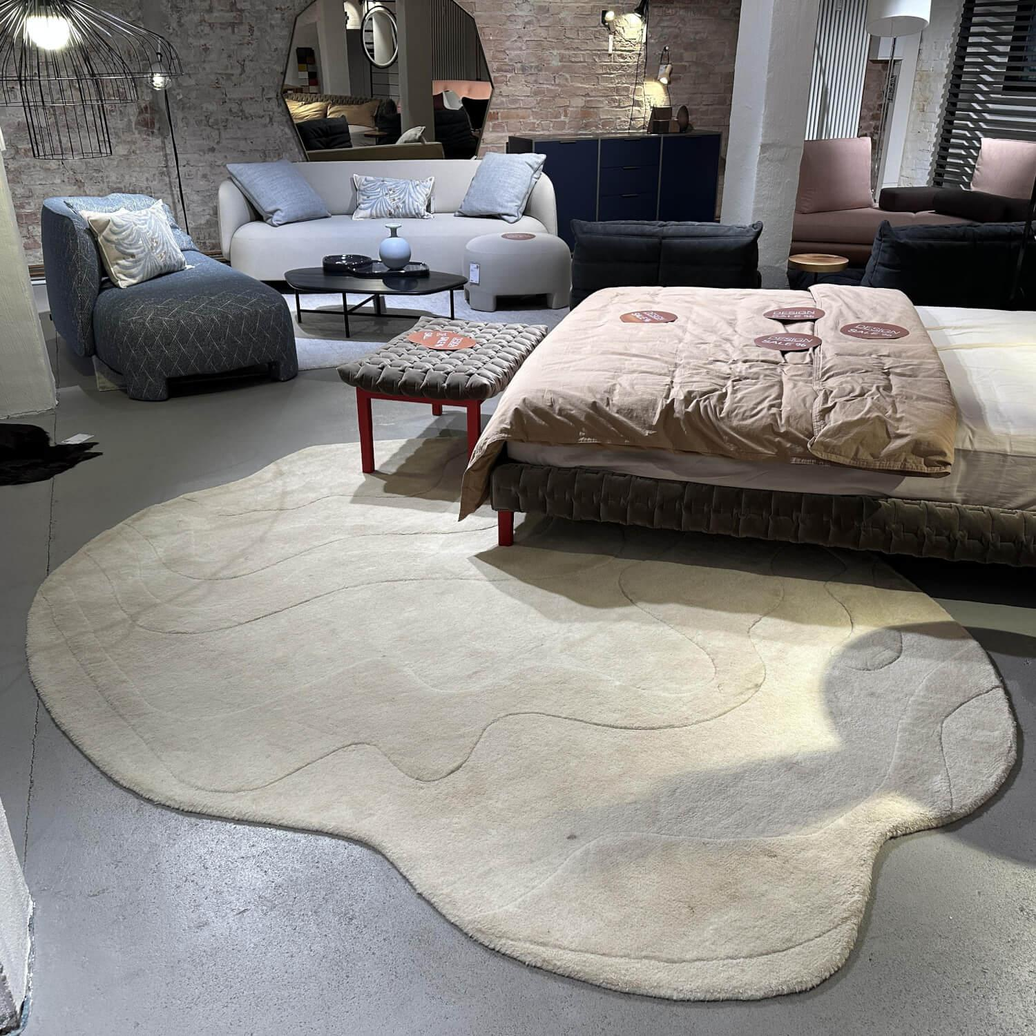 Ligne Roset - Teppich 230x270 Gavrinis 3 Wolle Leinenbeige Handgetuftet - 7