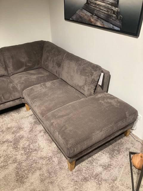 Natura - Ecksofa Rockport A Stoff Cord 83 Cacao Braun Füße Massivholz Geölt Inklusive Motorischem Sitzauszug - 6