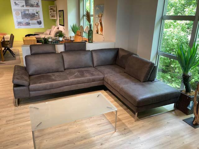 Activineo - Ecksofa Barolo Stoff Relax 66 Graphite Grau mit 2 Kopfstützen - 2
