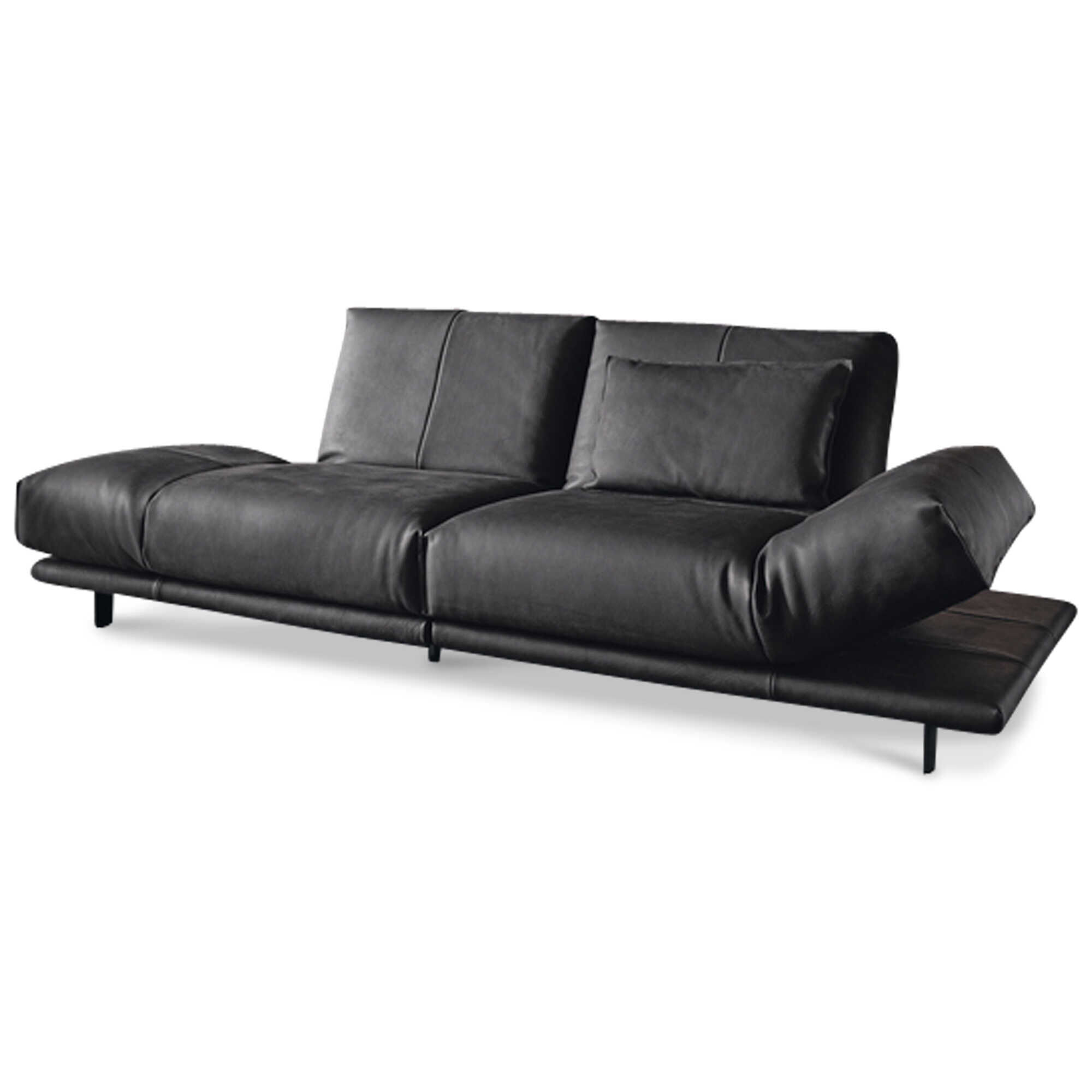 Sofa WK 575 Lavello Leder Schwarz Relaxfunktion