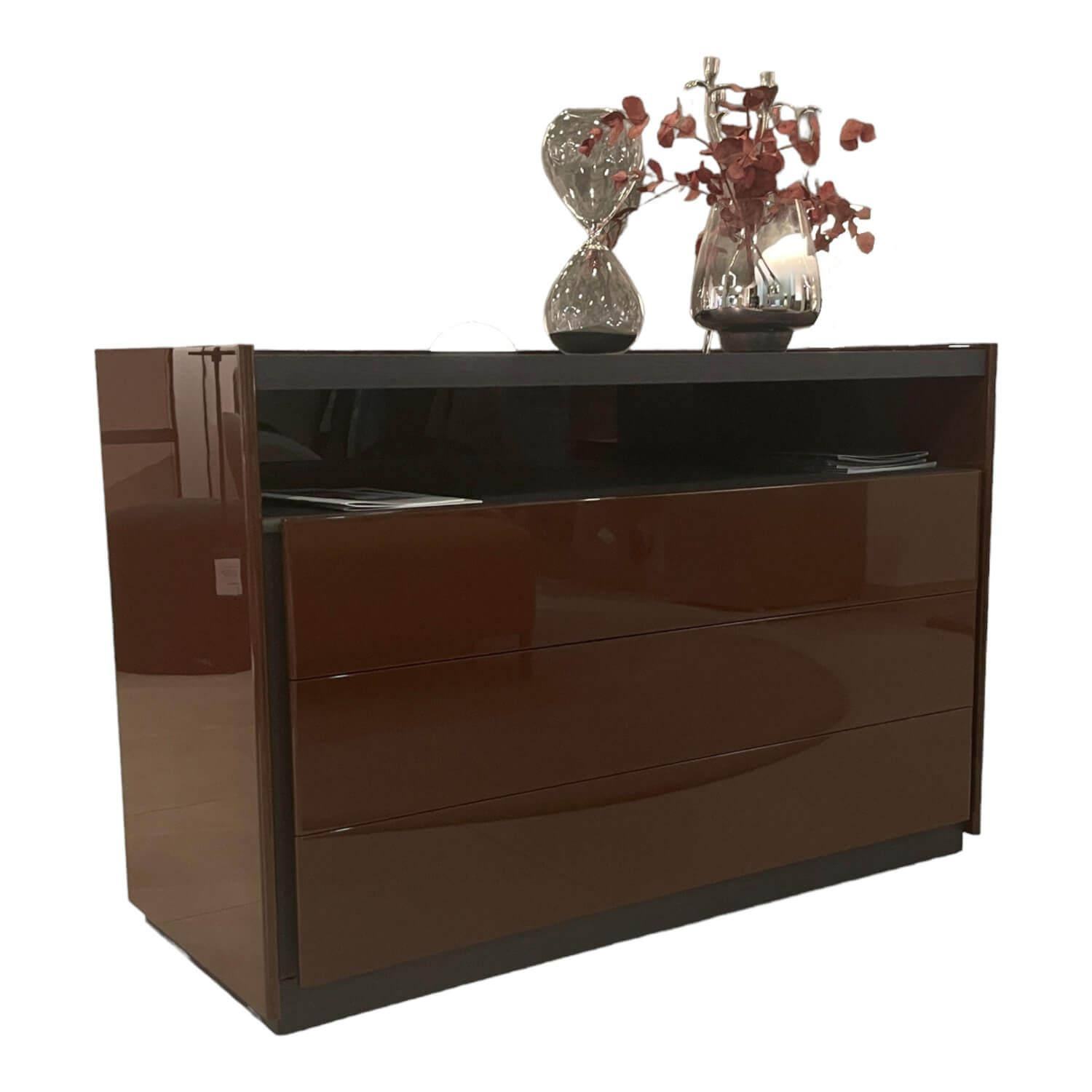 Molteni & C - Kommode 5050 Lack Hochglanz Burgund Eiche grau - 1