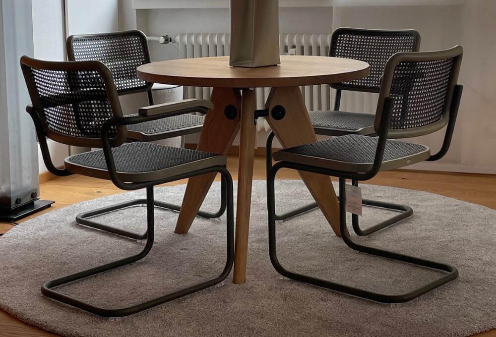 Thonet - 4er Stuhl-Set S 64 V Und S32 V Dark Melange Edition Herkner In Sage Grün - 2