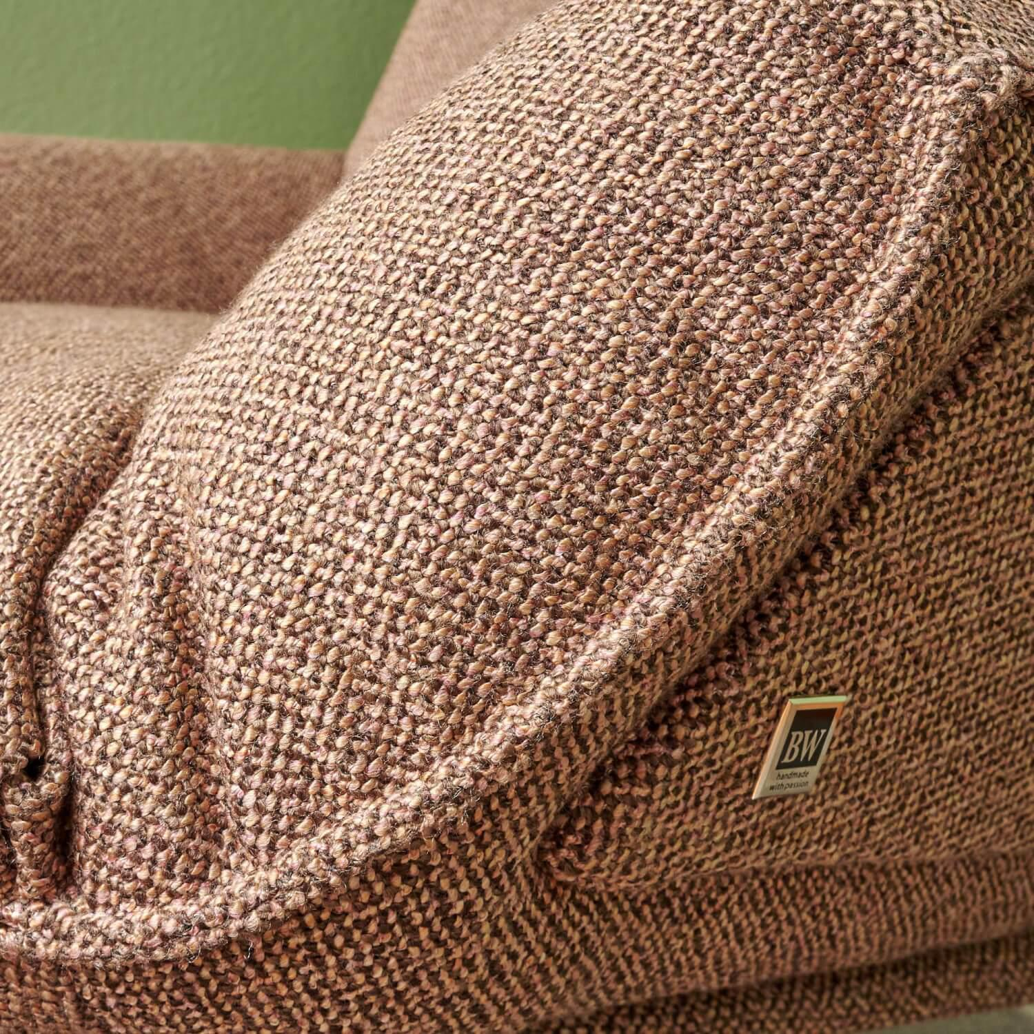 Bielefelder Werkstätten - Sessel Daron Niedrig Stoff Bonsai Reboot CH 2955 068 Braun Rot Kreuzfuß Schwarz Matt Mit Hocker - 9