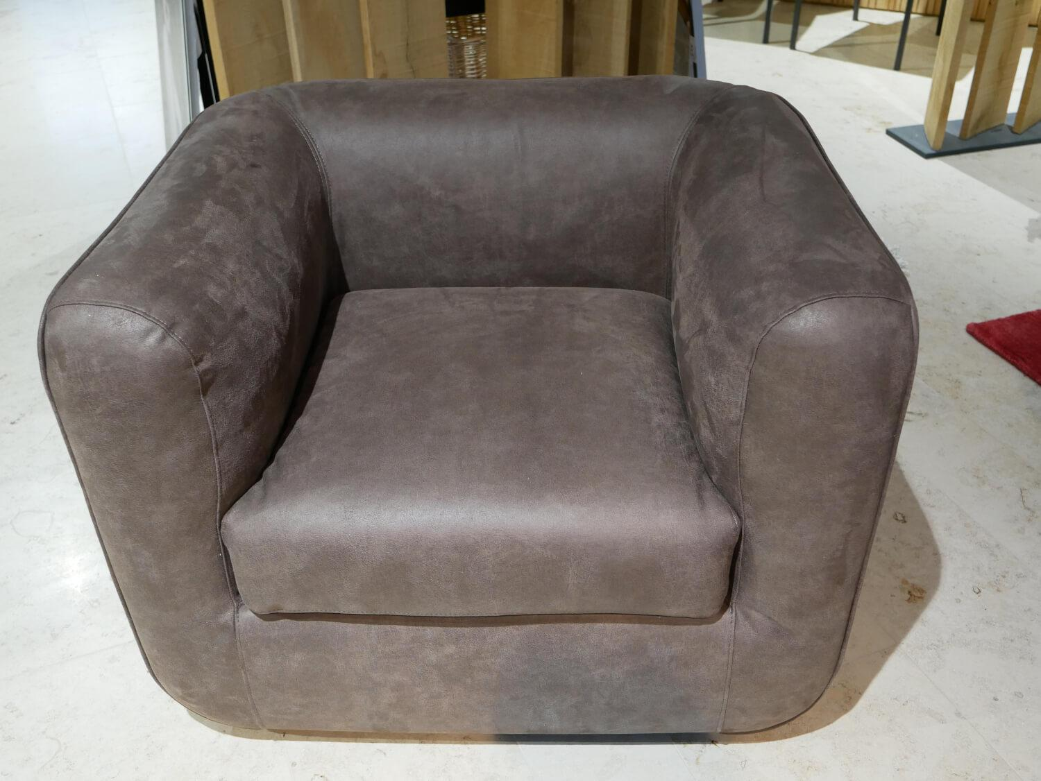 Natura - Sessel Stormy Stoff Bull Braun Drehbar - 3