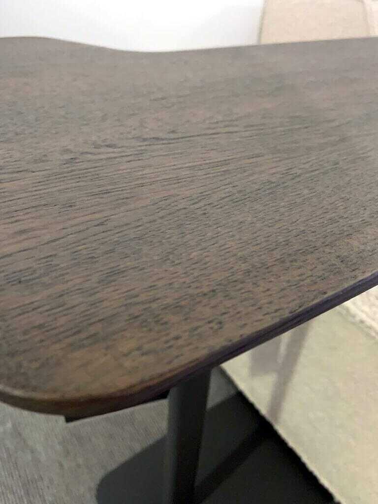 Laptoptisch Utensils Tischplatte Eiche Massiv Grau Gestell Stahl Grau