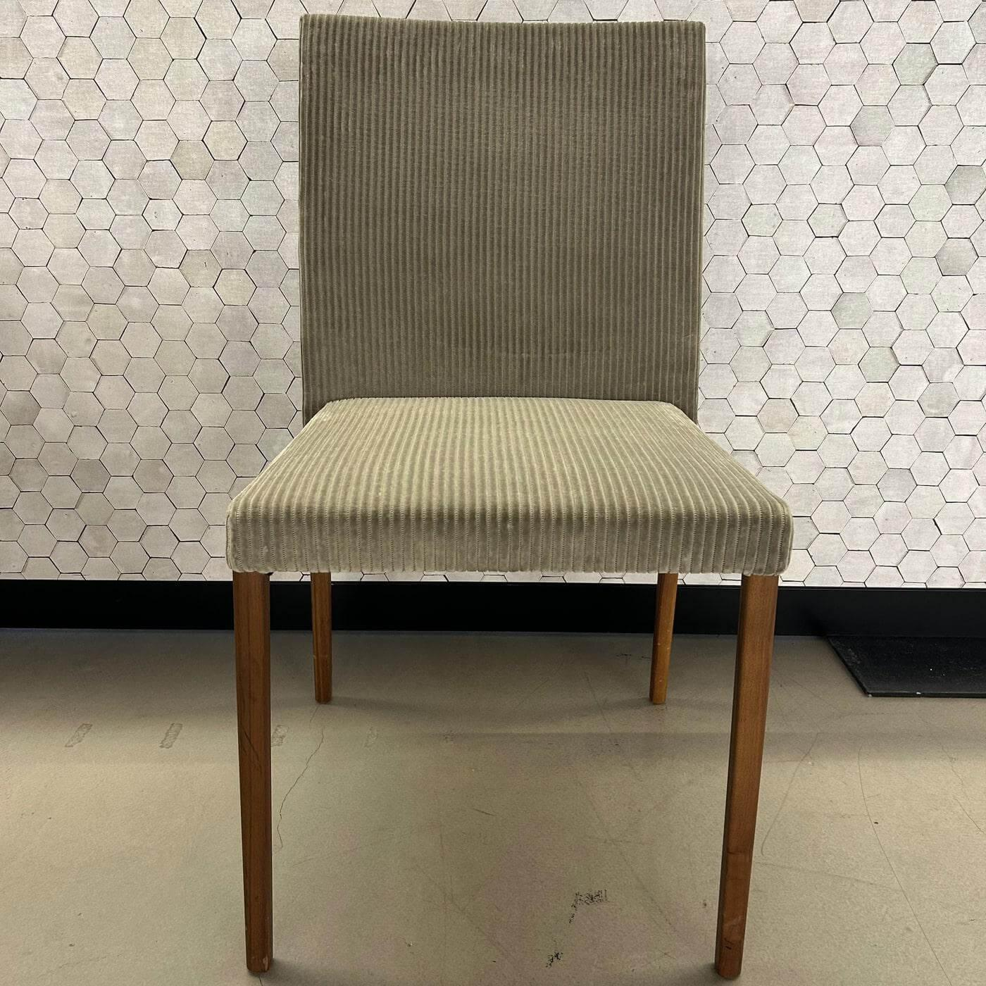 Walter Knoll - 3er-Set Stuhl Jason Lite 1900 Stoff Phlox 243 Grau Braun Gestell Nussbaum Mit Splintanteil Inklusive Filzgleiter - 2