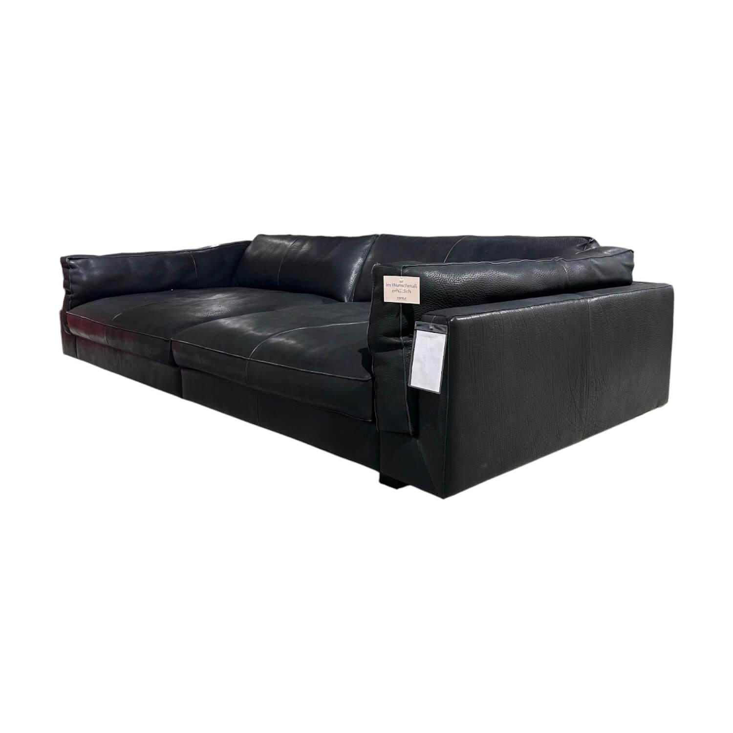Contur - Sofa Aprino 3 3219 Leder Angus 66101 Black Schwarz Füße 931 Schwarz - 1