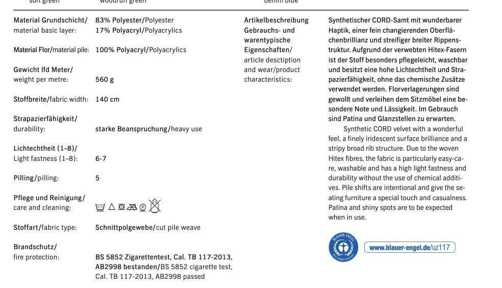 COR - Sofa Moss fabric 9075 old rose pink foot chrome-plated with stool - 3