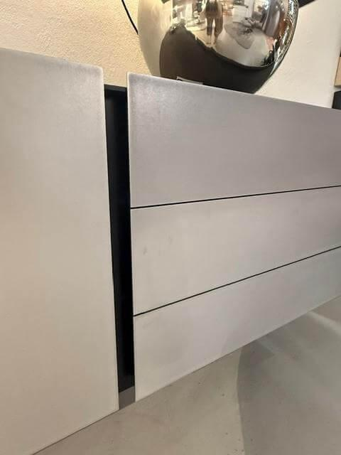 Interlübke - Sideboard Jorel Wandhängend Silbergrau Metallic Abdeckplatte Achat - 4