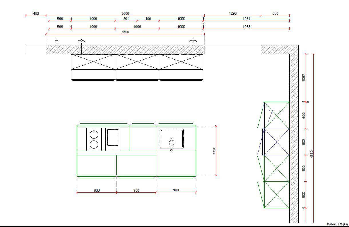 Schüller Küchen - Küche Next NX902 NX950 Glas Matt Kristallgrau Platte Ceramic Beton Grau NS - 12