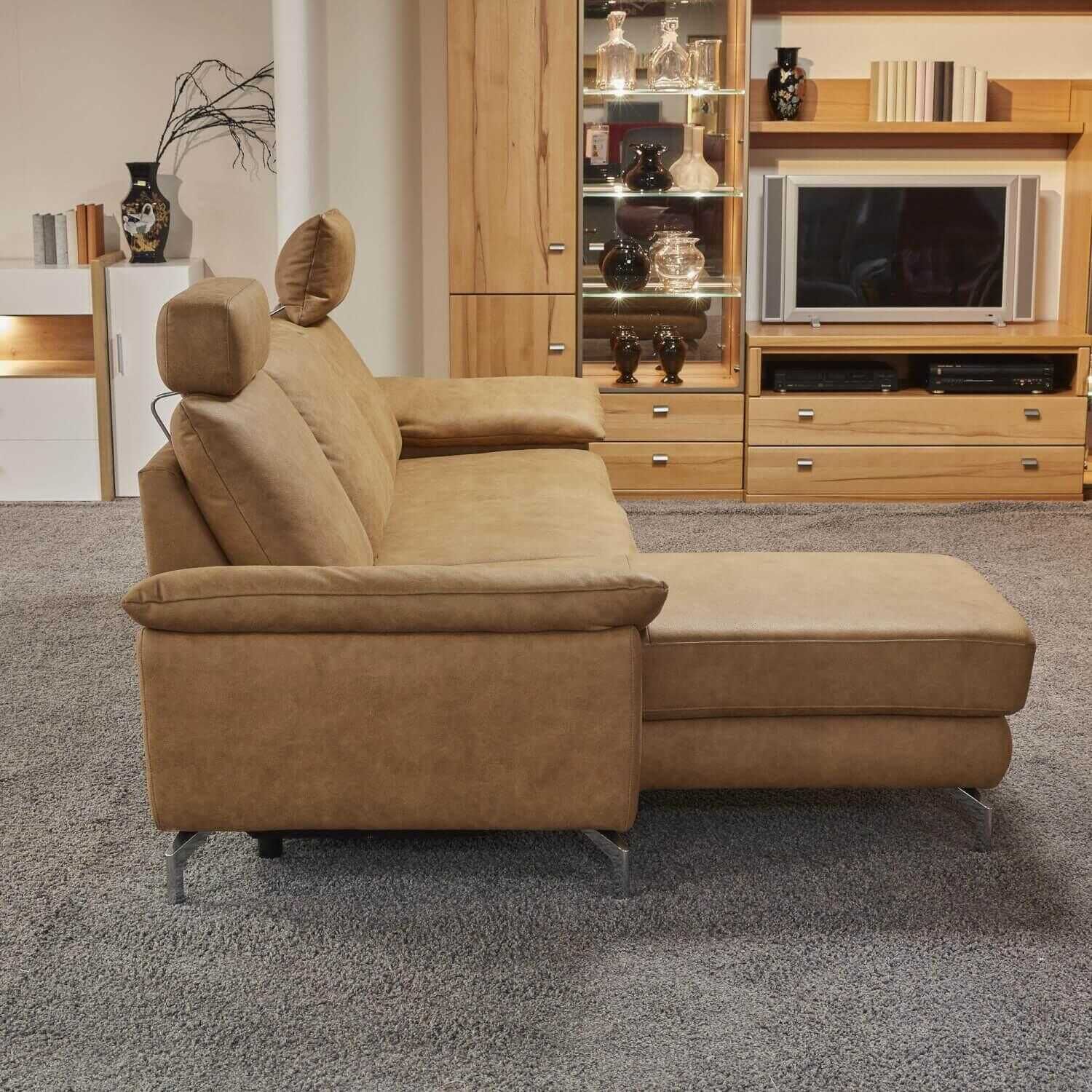 Pora - Polstergarnitur Lagos LS 414920 Stoff 7 Bulus Natur Sitz Bultex mit Wellenunterfederung - 9