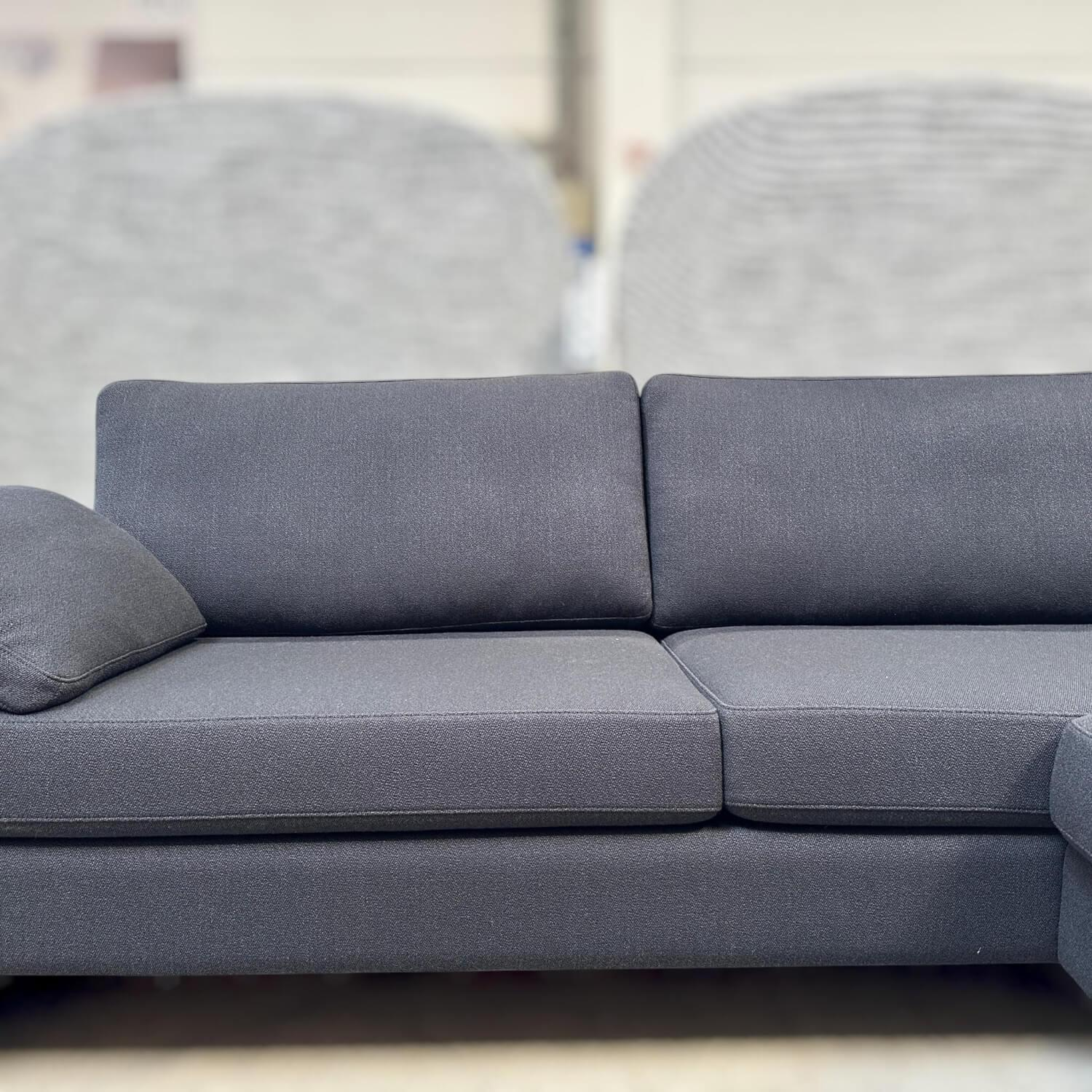 COR - Ecksofa Conseta Stoff 9168 Anthrazit Gestell Anthrazit Mit Stoff Bezogen Mit Kissen Und Kopfstütze - 5