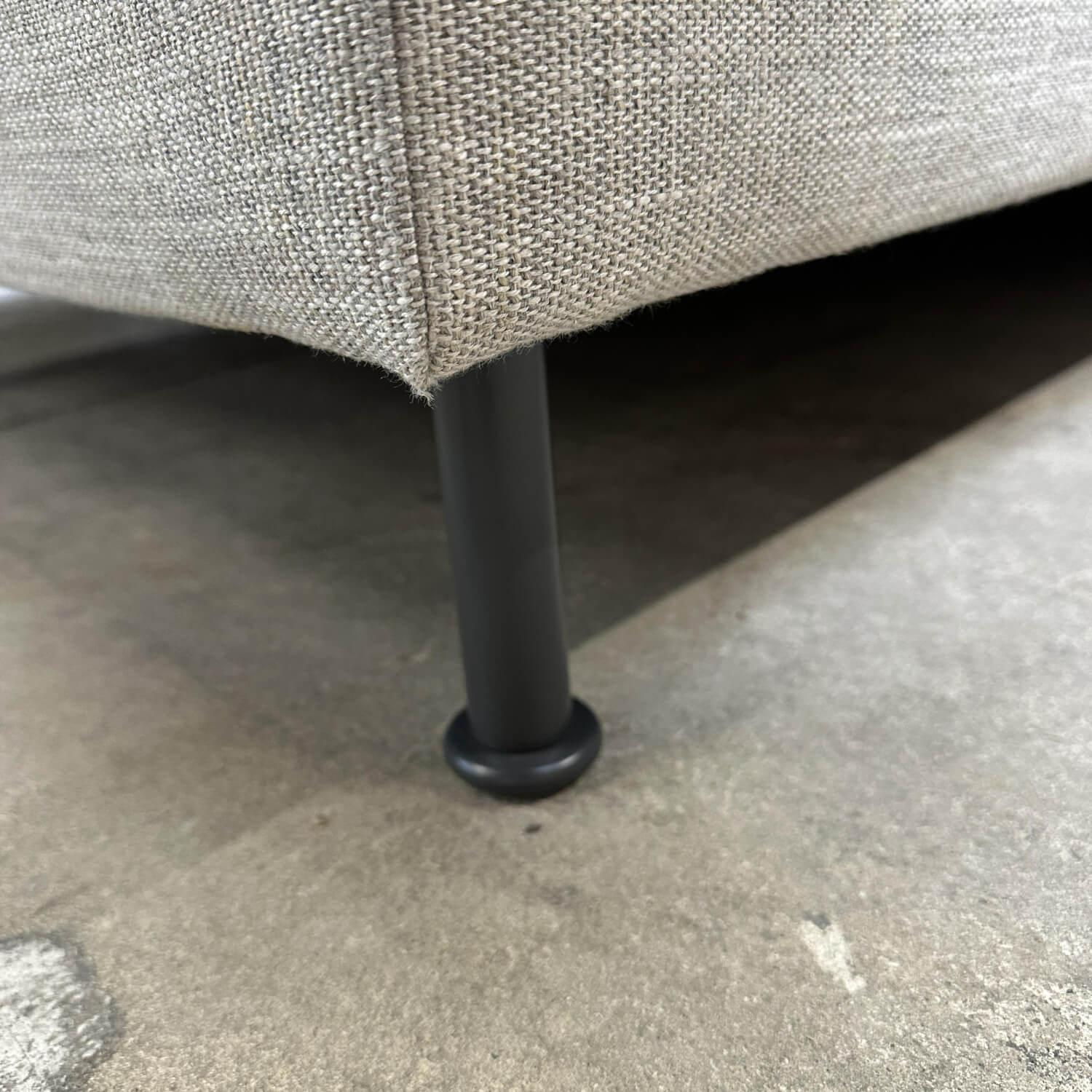 COR - Ecksofa Conseta Stoff 9209 Eisgrau Grau Tellerfüße Lack M21 Anthrazit - 8