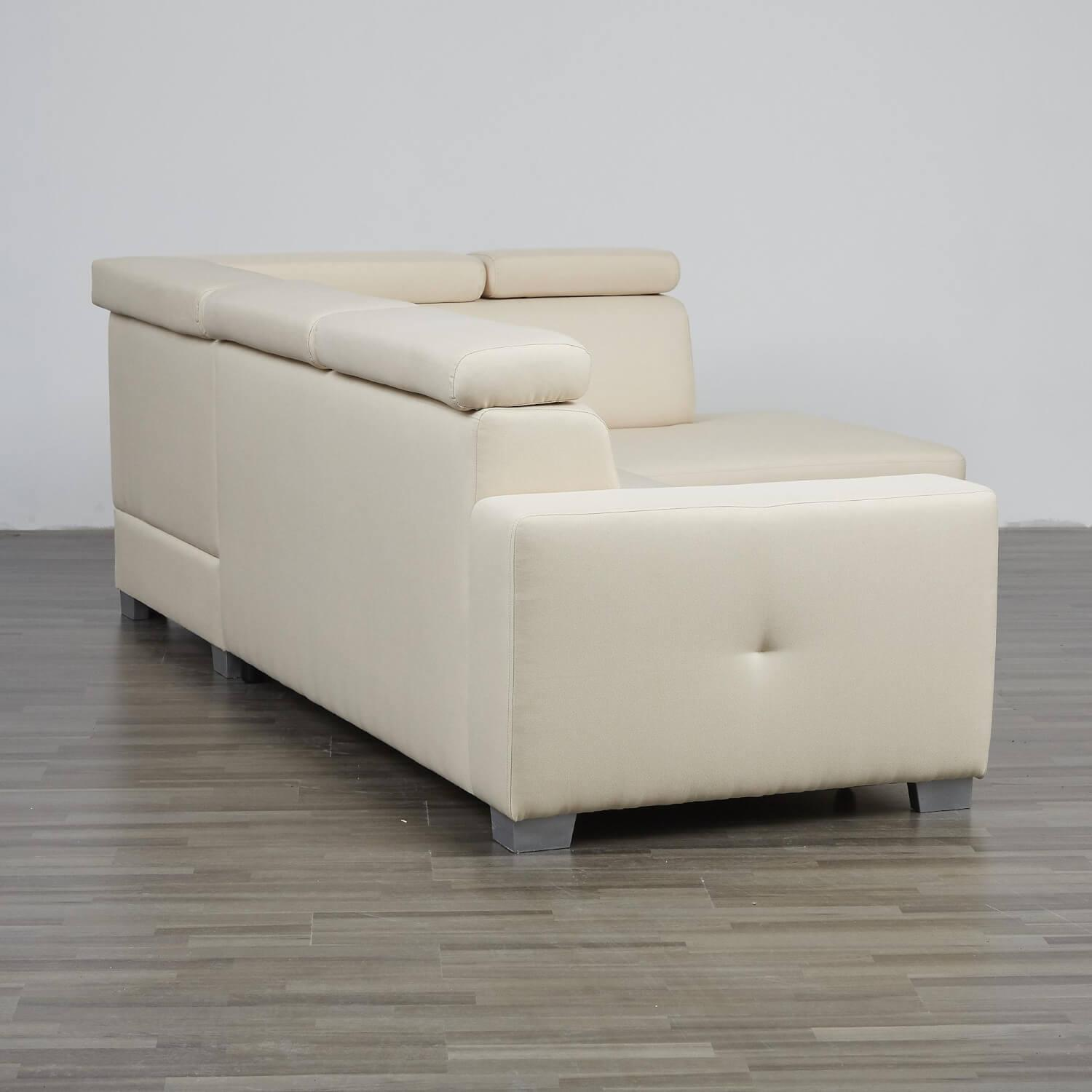 Max Winzer - Eckgarnitur DiscMit Stauraum Und Sitztiefenverstellung Stoff Beige Gestell Silber - 8