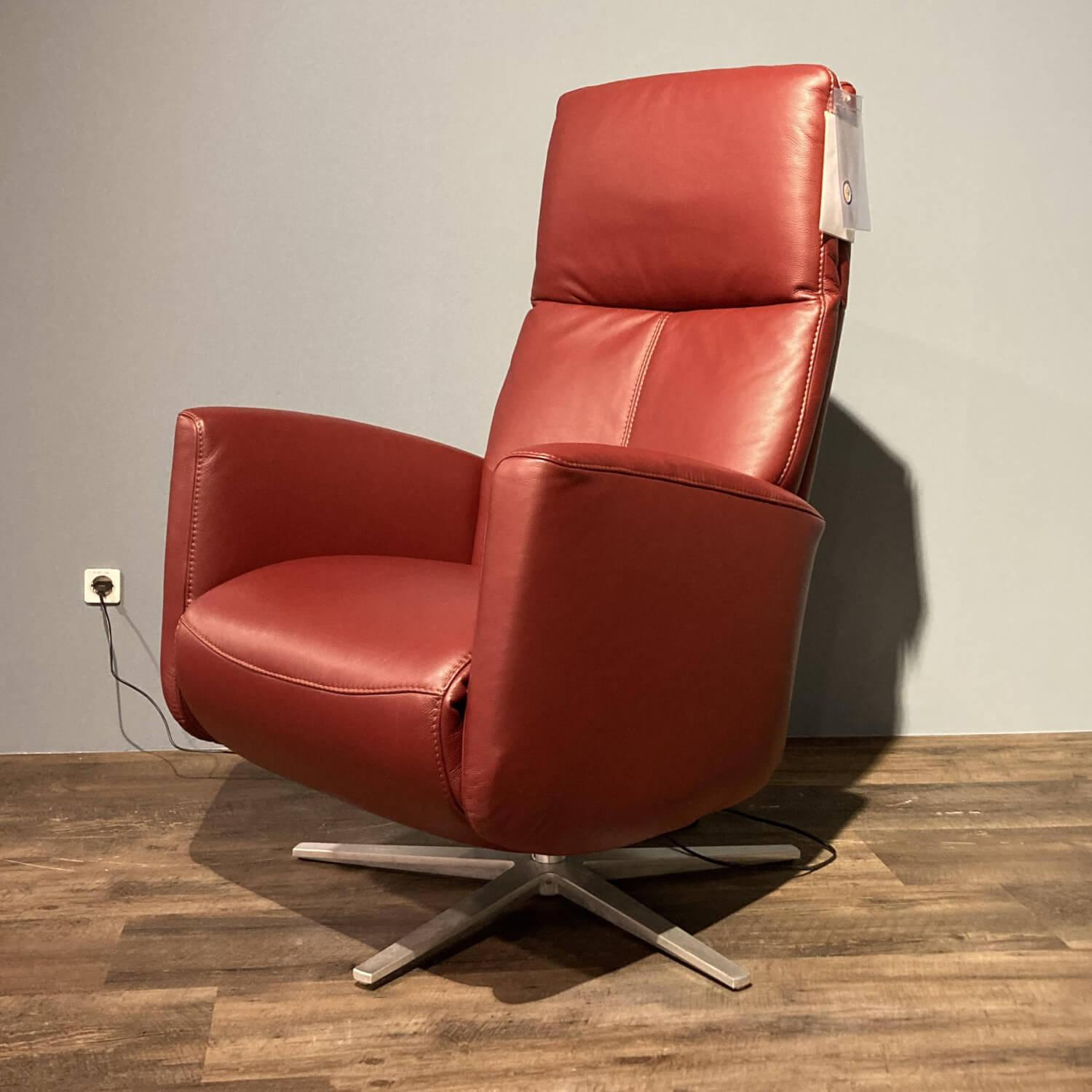 Sessel MR 9150 Leder Passion Rot mit Elektrischer Relaxfunktion