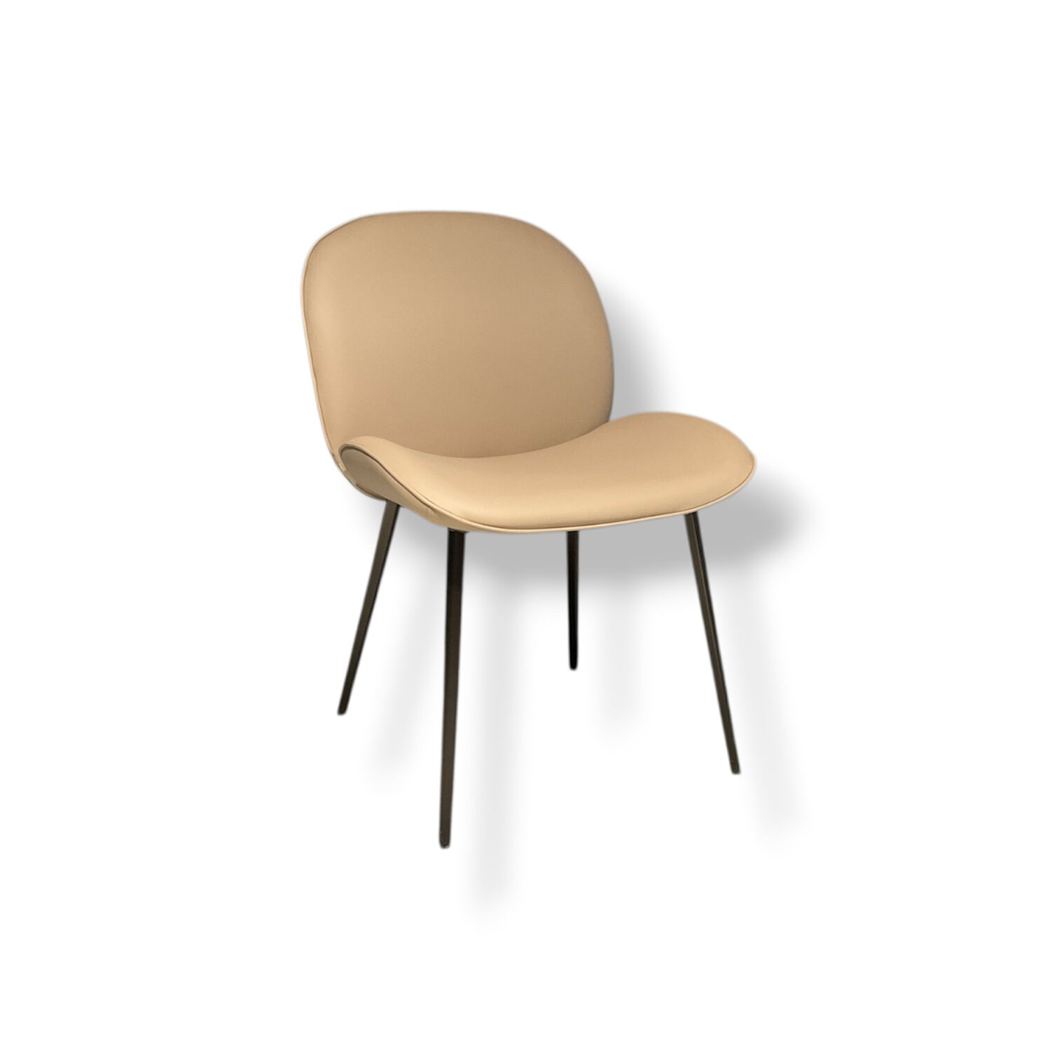 Draenert - Stuhl Cobe Leder 629 Sand Beige Gestell Metall Dunkelbronze (4 Stk. verfügbar) - 3