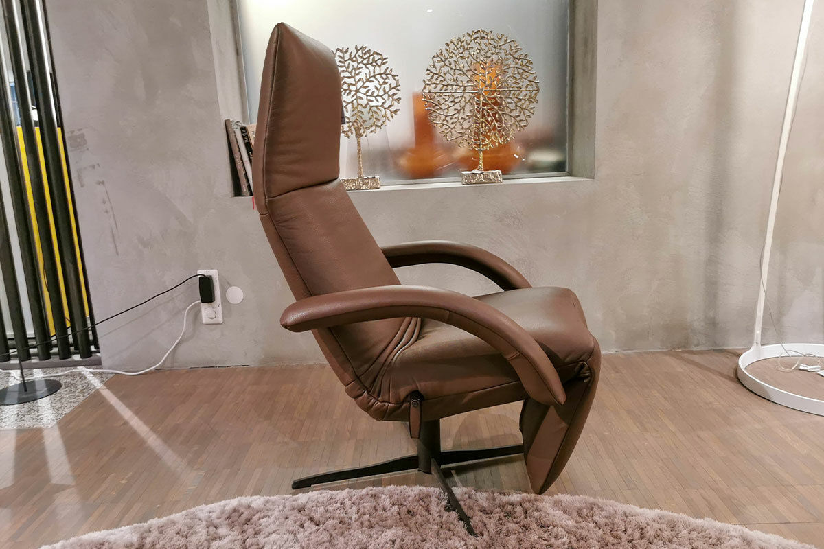 Jori - Relaxsessel Yoga Mono-Move Medi Leder Celia Truffo Dunkelbraun - 2