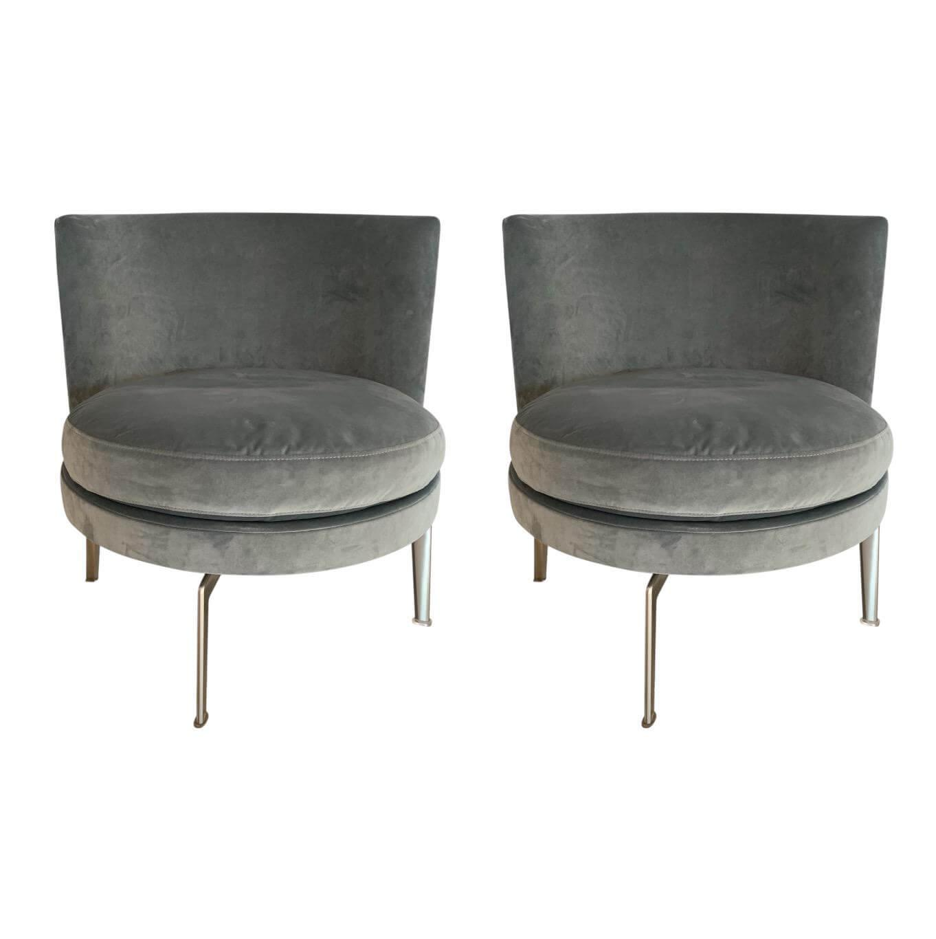 Flexform - 2er-Set Sessel Feel Good FG 5 Drehbar Füße Satiniert - 1