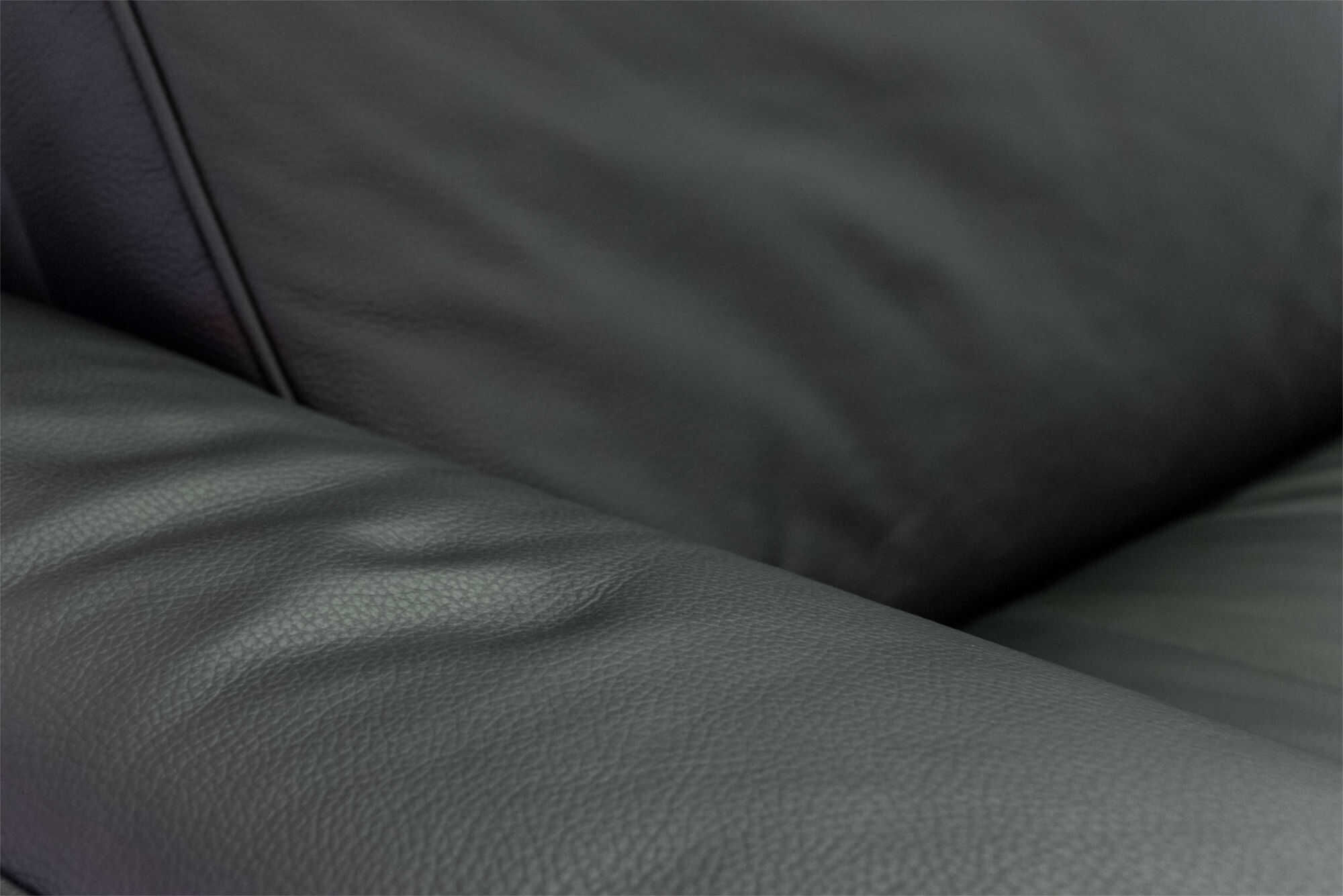 Musterring - Sofa MR 6070 Leder Schwarz Füße Edelstahl Relaxfunktion - 6