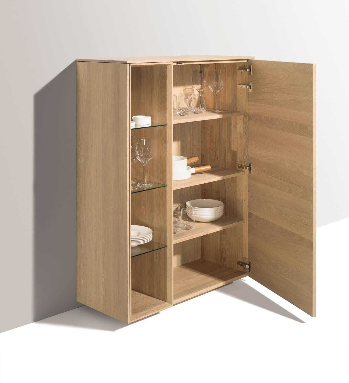 Team 7 - Highboard Filigno Ausrichtung Links Eiche Weiß Geölt - 4