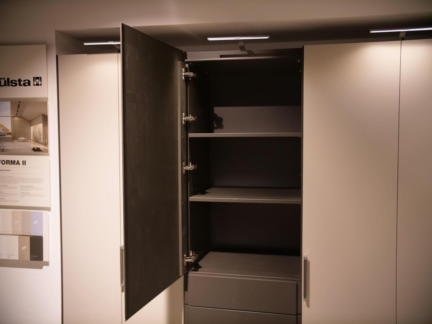 Hülsta - Systemeckschrank Multi Forma II Lack Grau Design T+U Griff U012 Lack Grau - 17