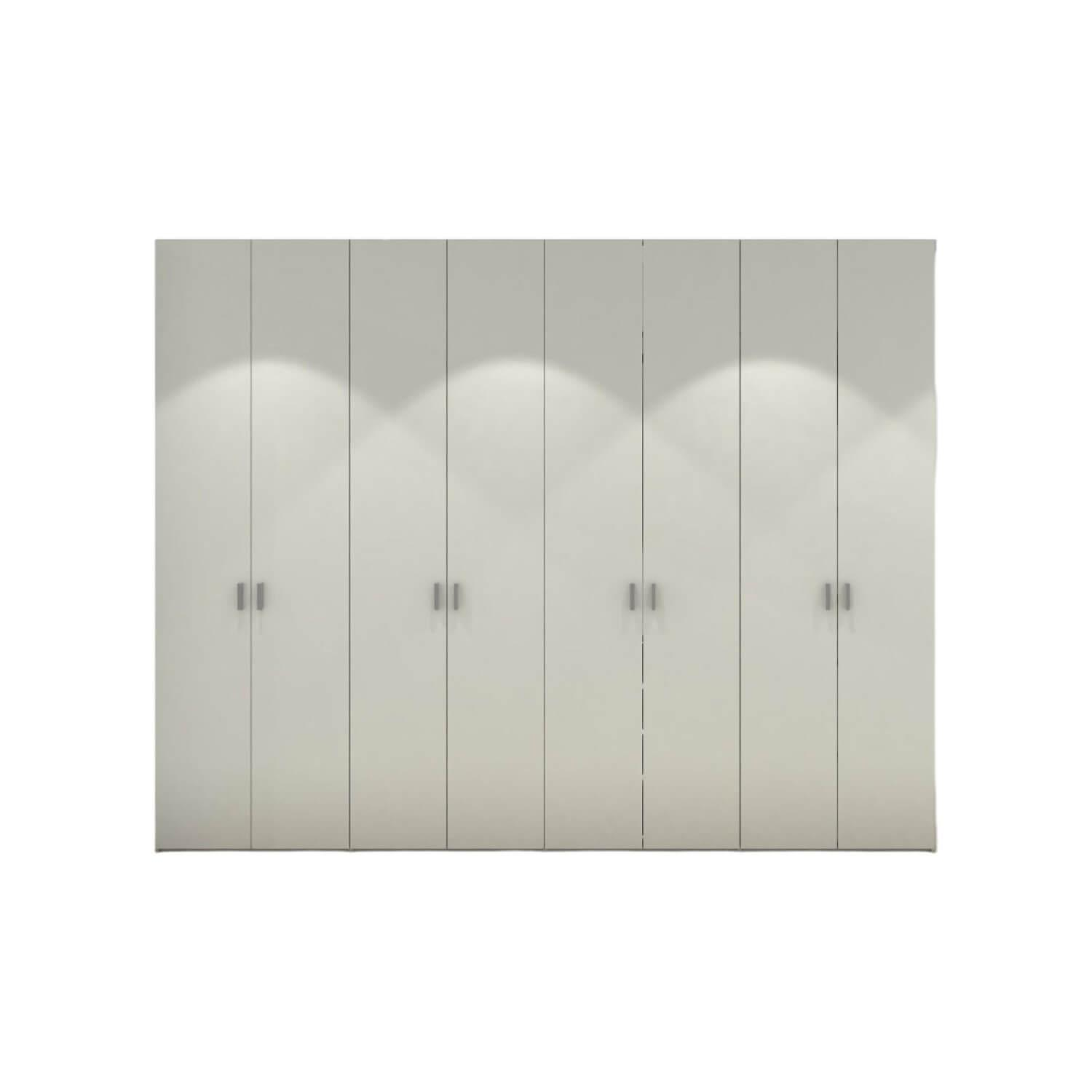 Würmseher - Kleiderschrank Lack Verkehrsweiß Innen Kunststoff Weiß Mit Edelstahlgriffen - 1