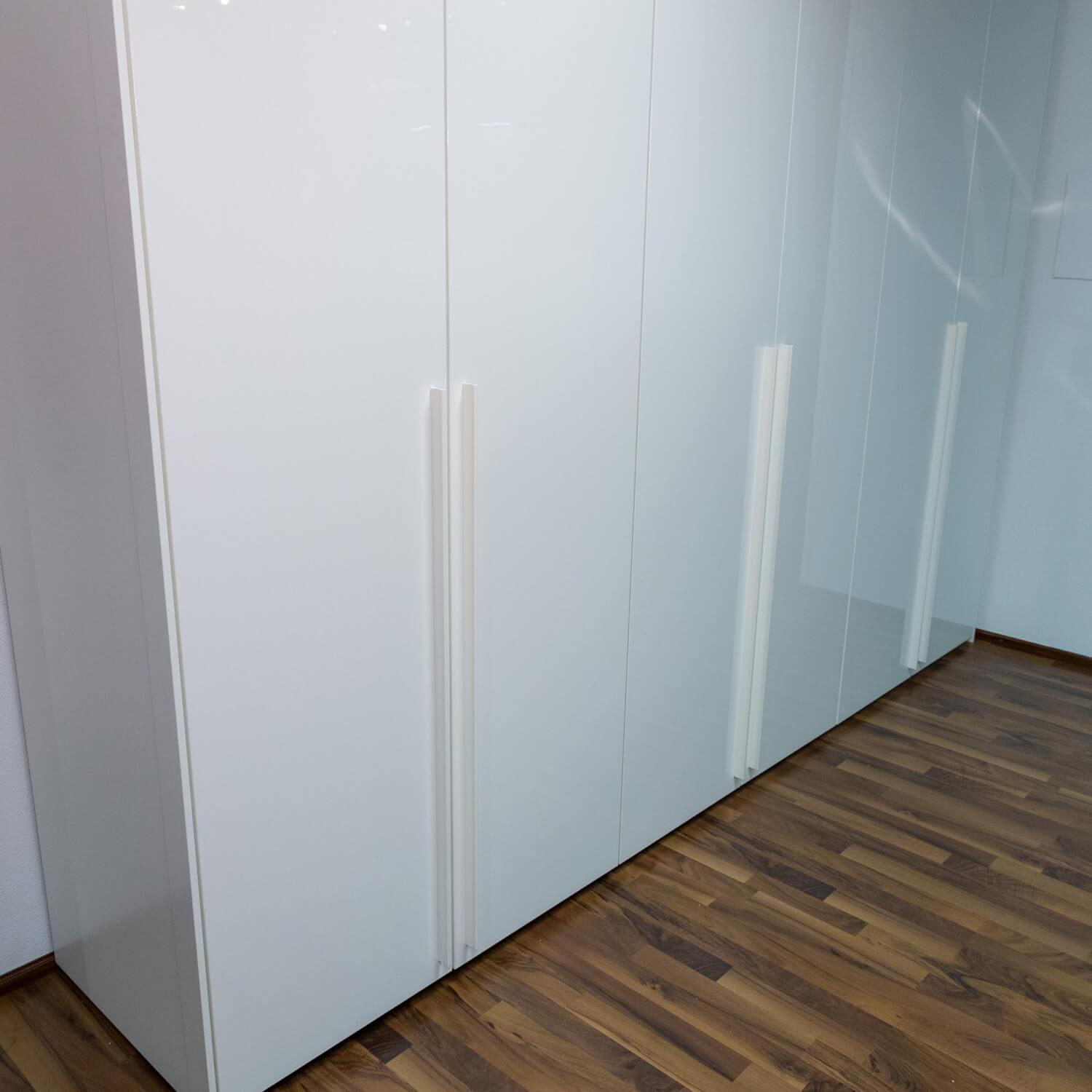 Loddenkemper - Kleiderschrank L 1000 MS 1016 Lack Bianco Weiß Front Hochglanz Korpus Matt 6-türig - 3